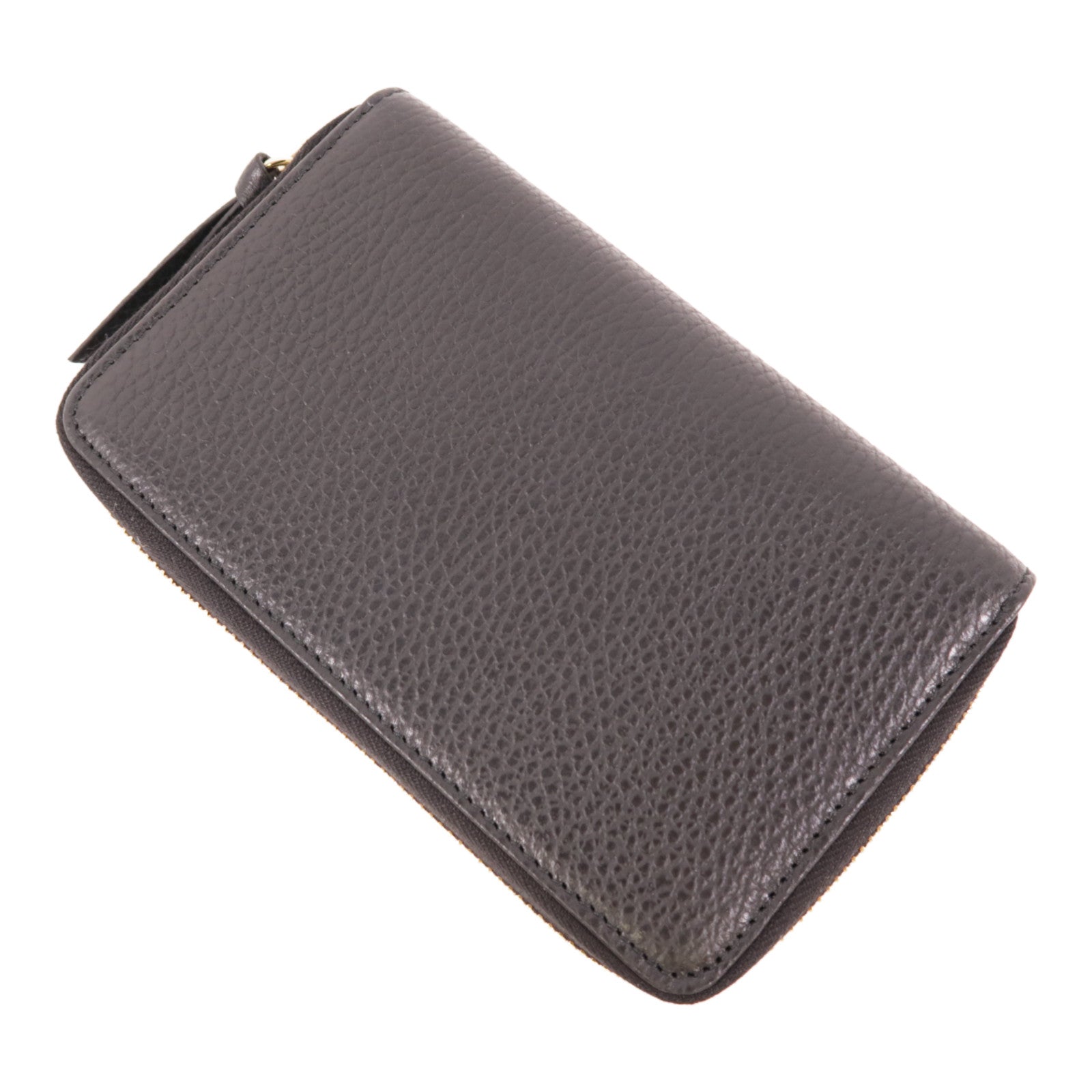 GUCCI GG GHW Long Wallet 354497 Calfskin Leather Black