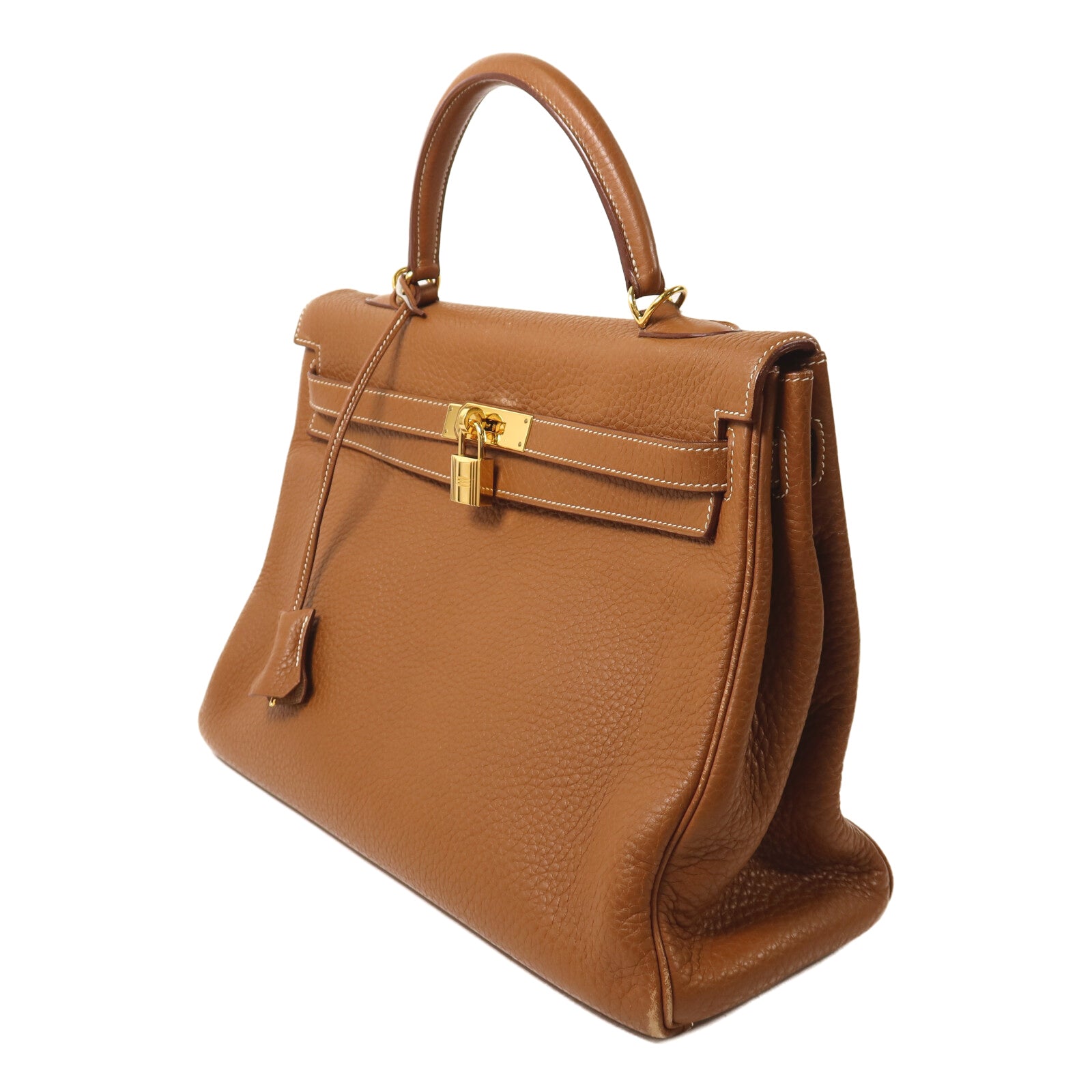 HERMES Togo皮革Kelly 35手挽肩背兩用袋Gold
