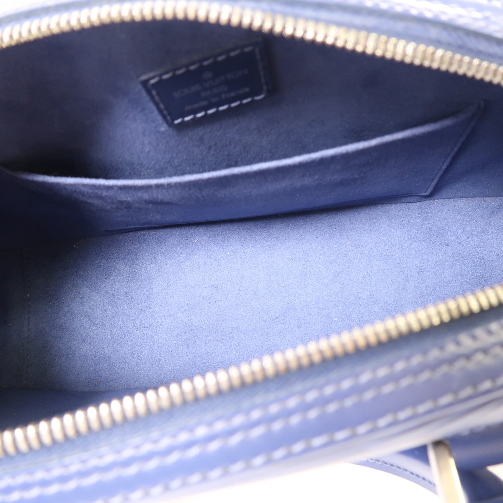 LOUIS VUITTON Epi Jasmine銀扣手挽袋藍色