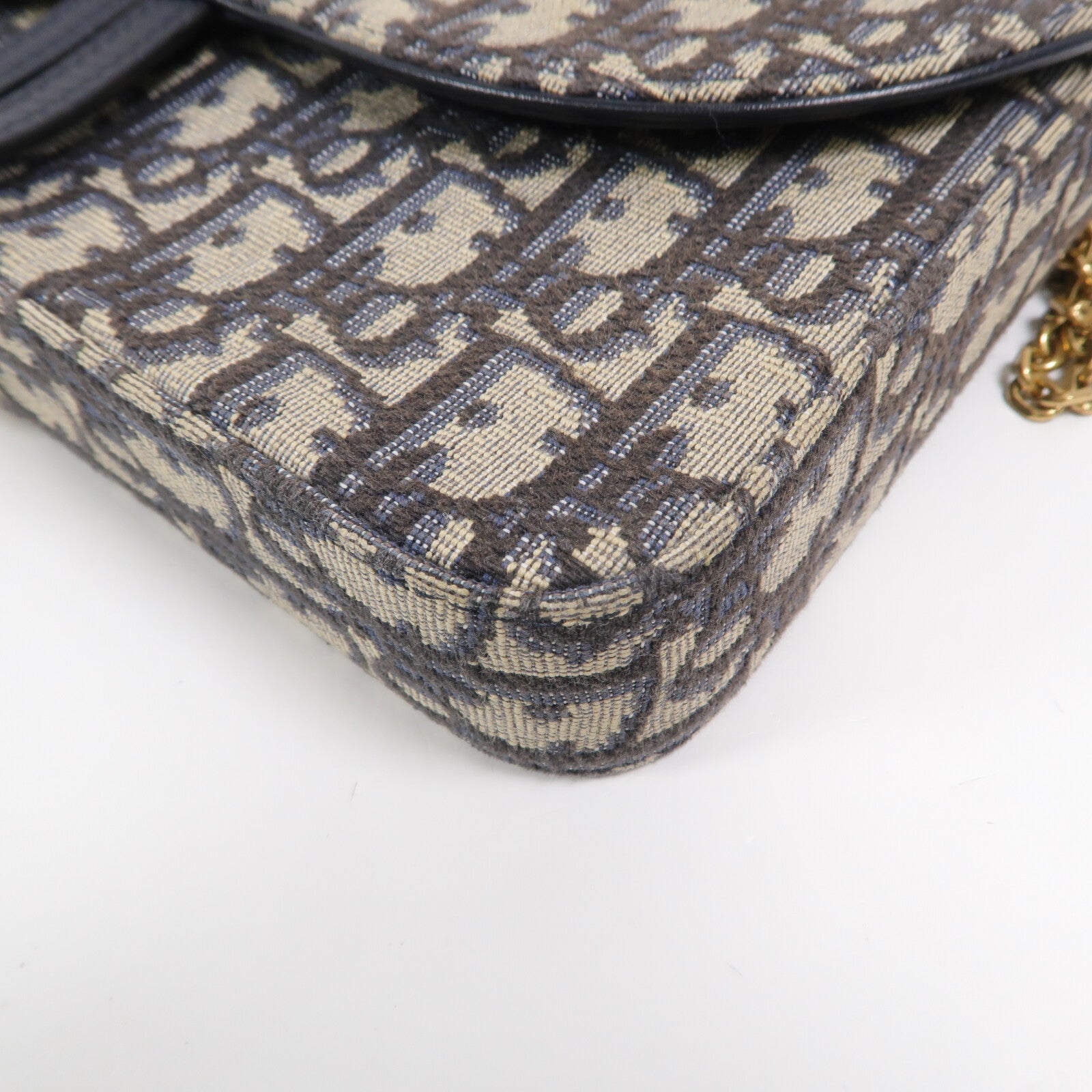 Dior 帆布Saddle WOC鏈帶肩背袋