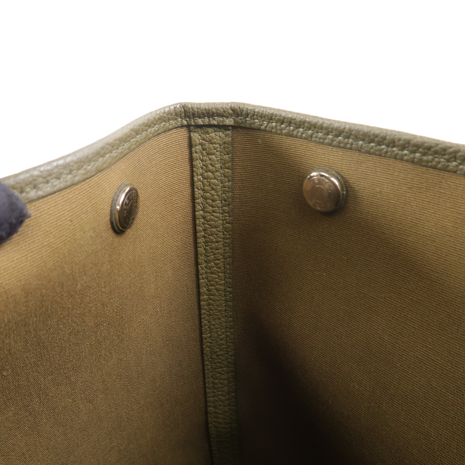 HERMES 帆布Garden File GM手挽袋Vert Olive