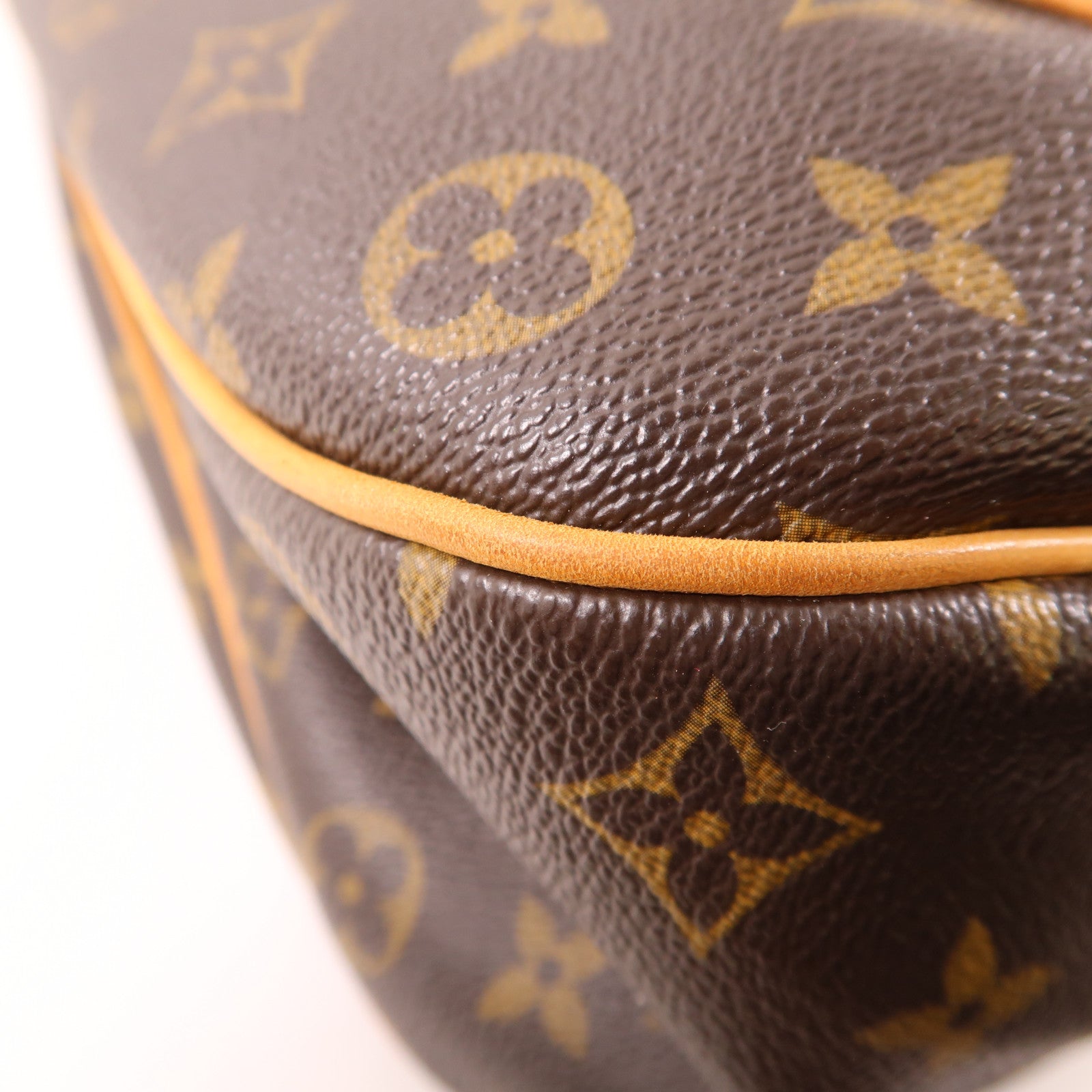 LOUIS VUITTON Monogram Galliera PM金扣肩背袋棕色