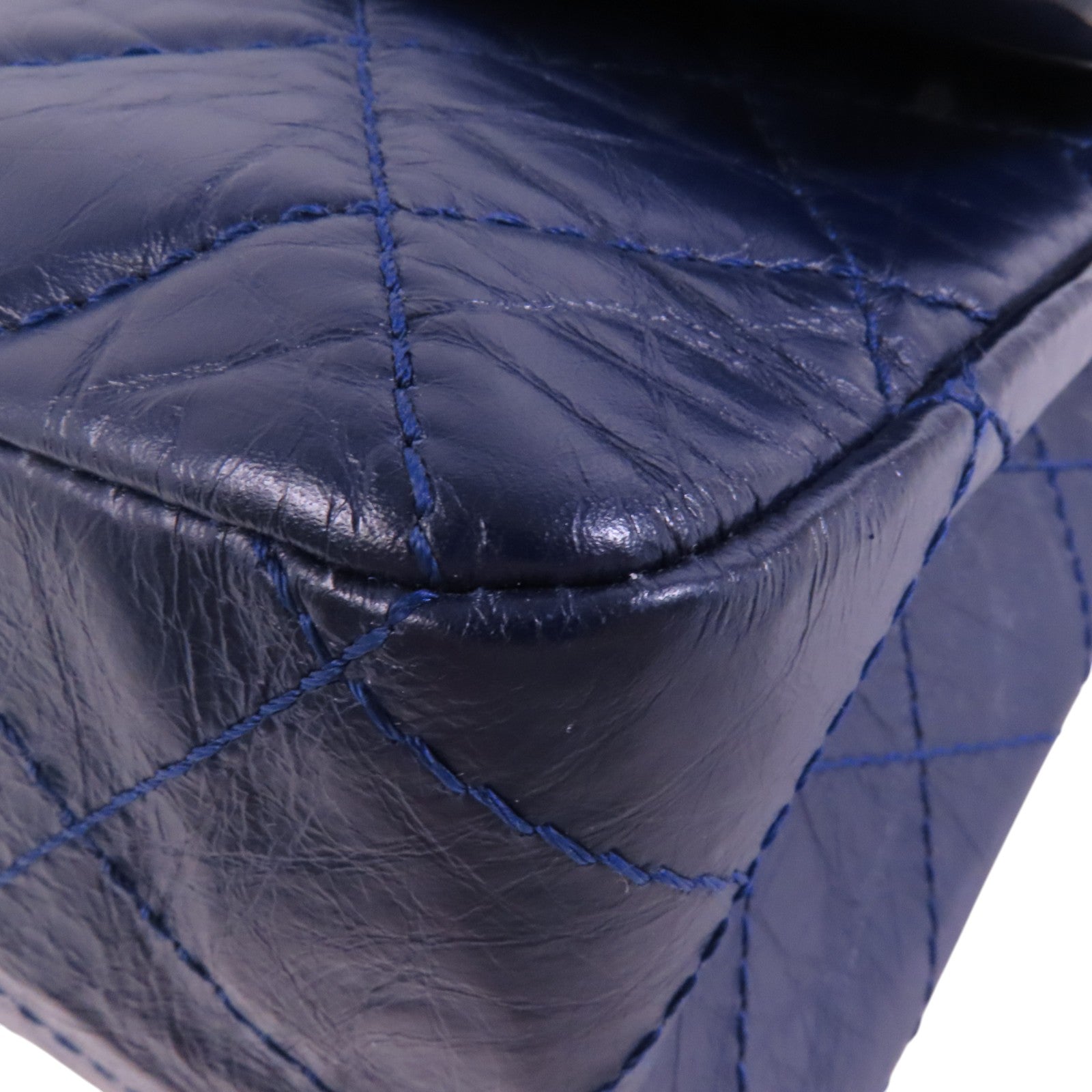 CHANEL 牛皮皮革2.55銀扣鏈帶肩背袋