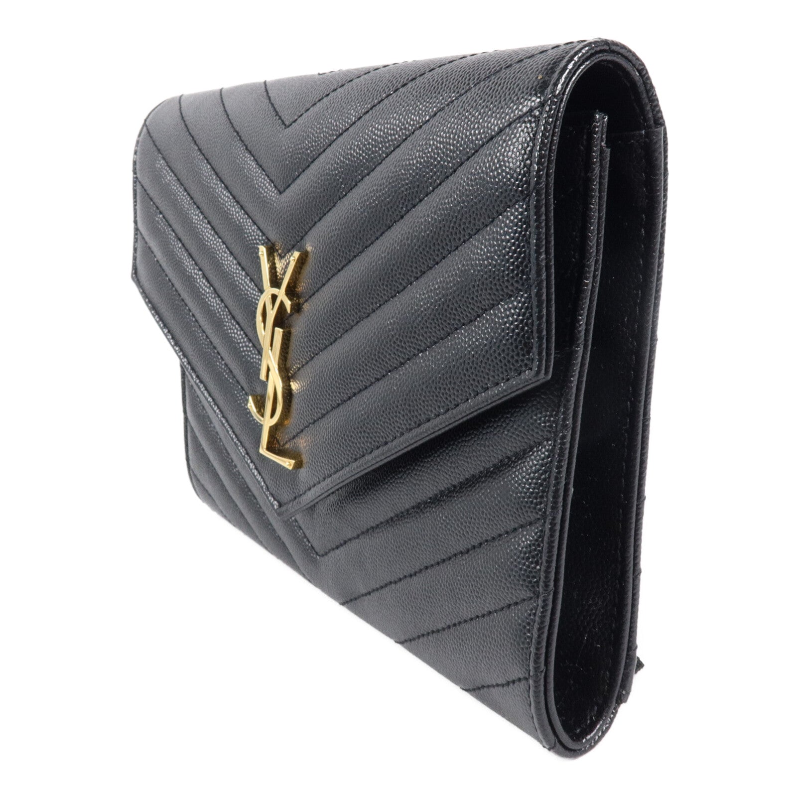 SAINT LAURENT 牛皮皮革Cassandre flap pouch手拿包