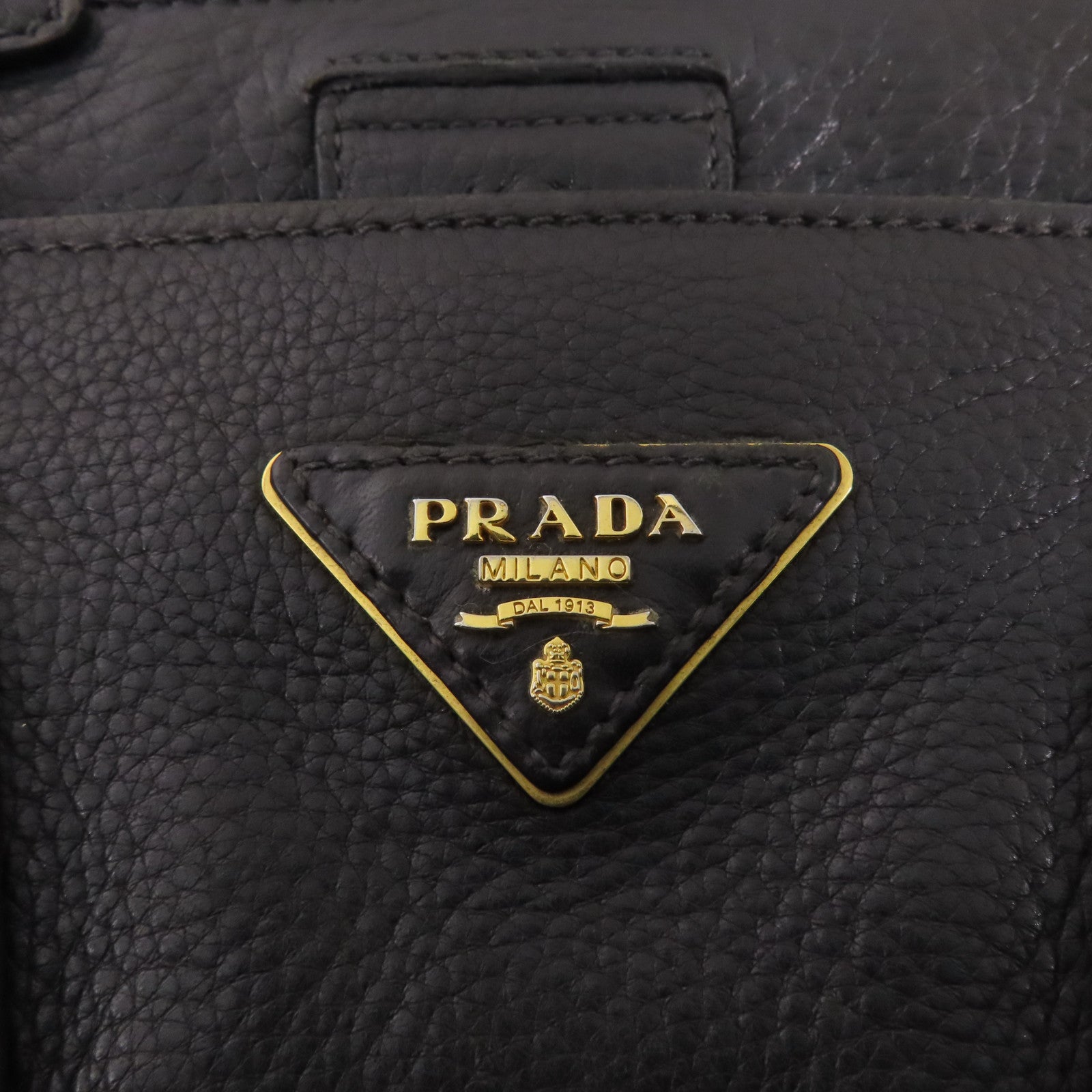 PRADA 牛皮皮革2 Way Bag金扣手挽肩背兩用袋
