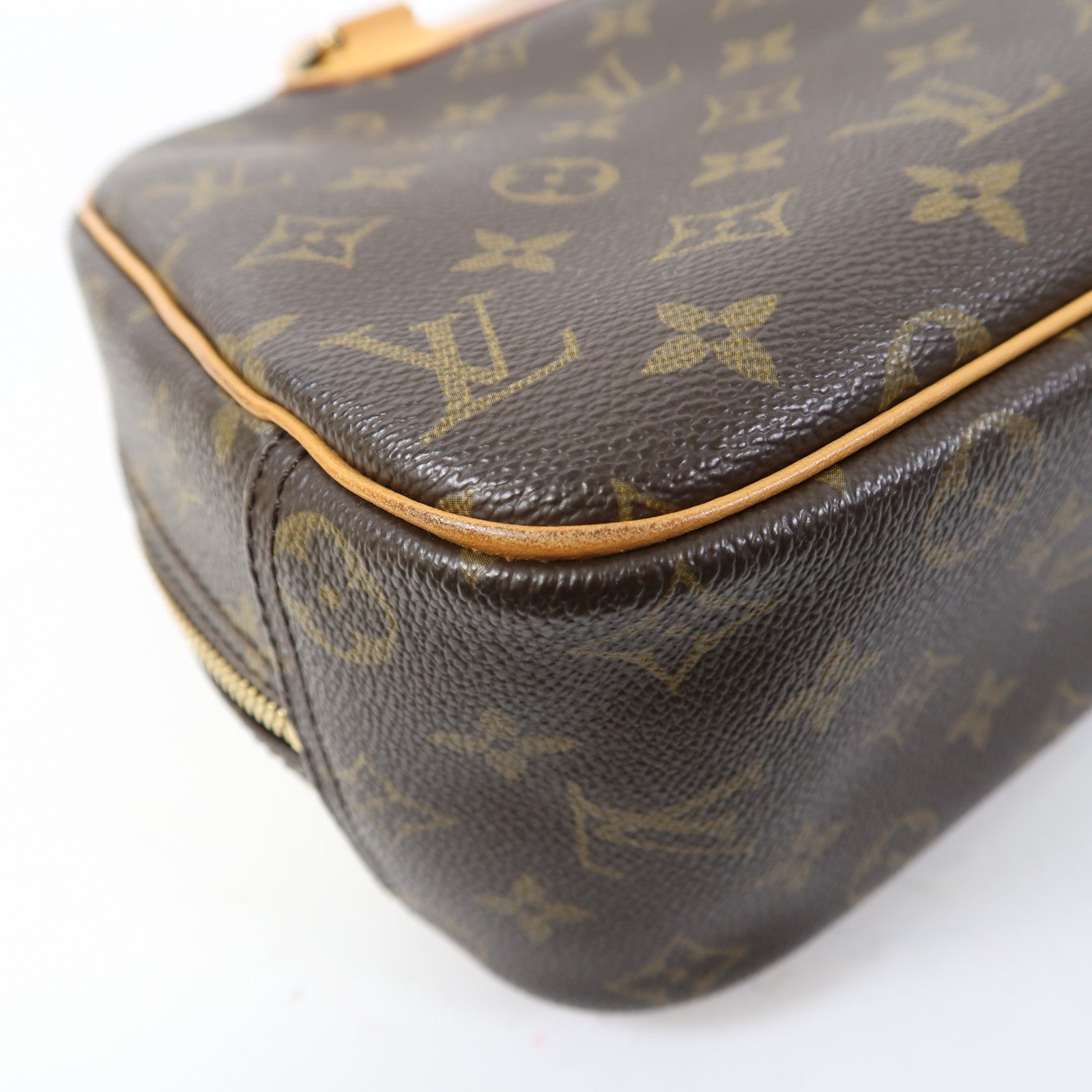 LOUIS VUITTON Monogram Trouville金扣手挽袋啡色