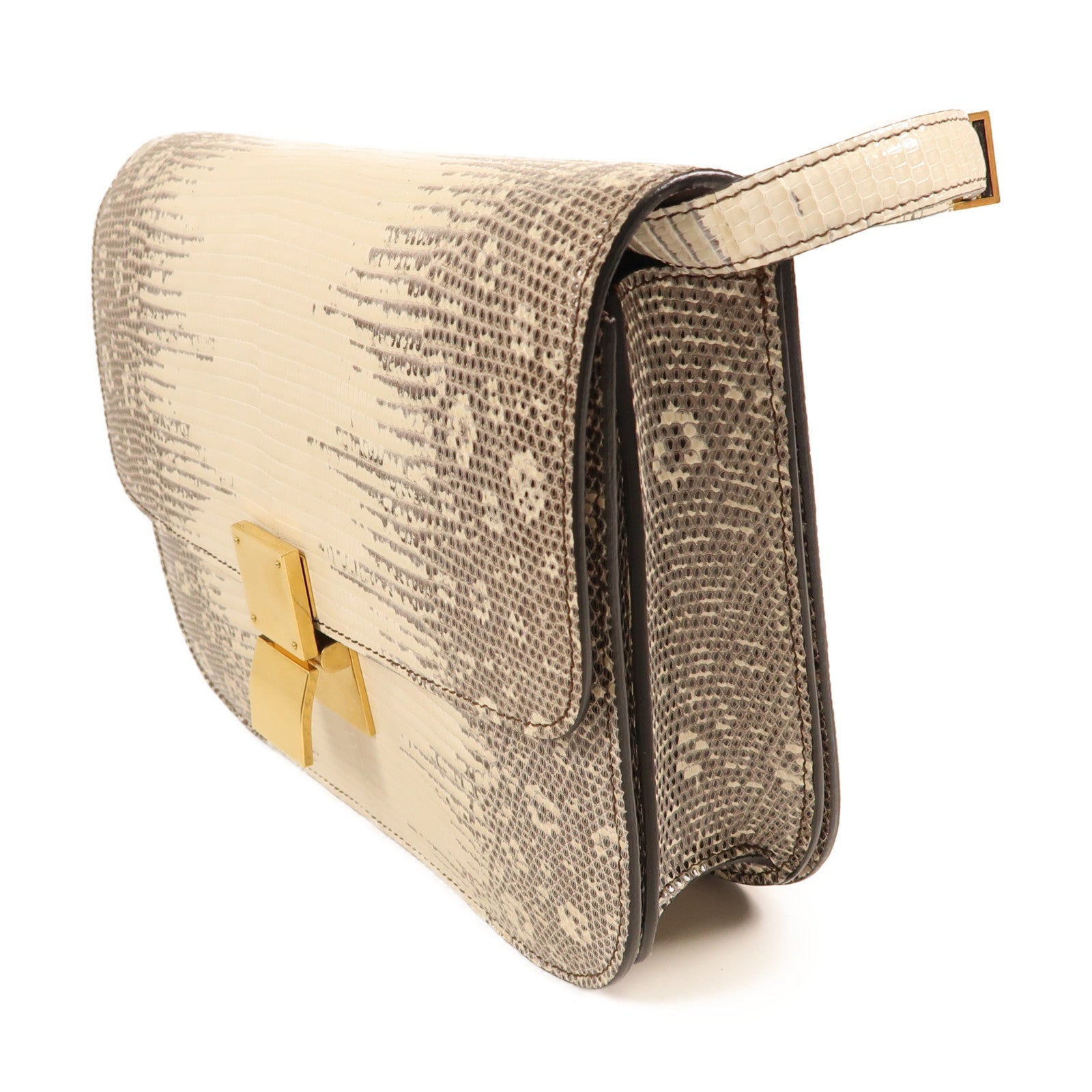 CELINE 蜥蝪皮革Classic Box金扣肩背袋