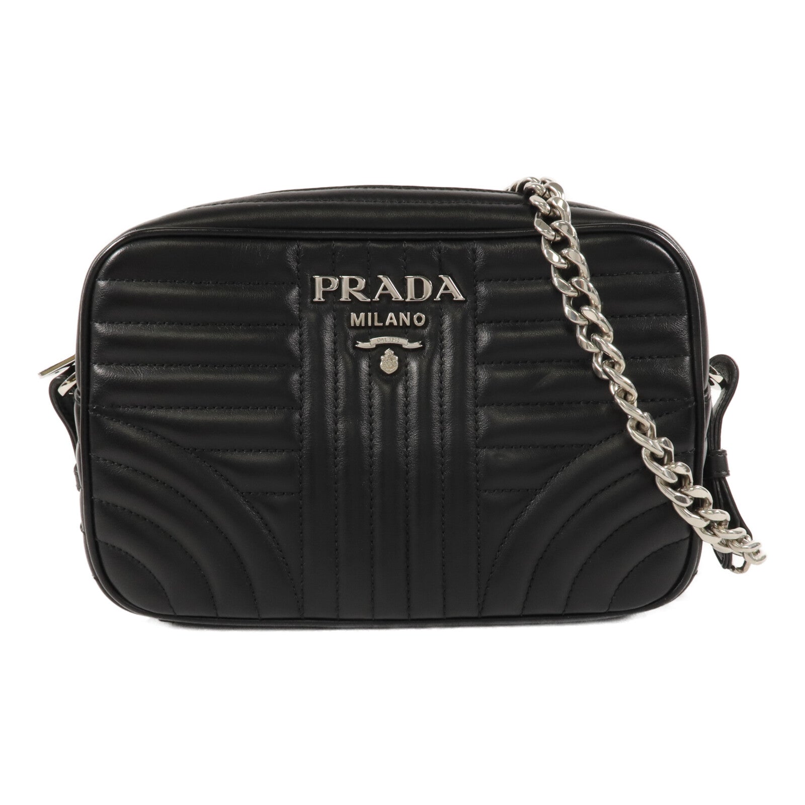 PRADA 牛皮皮革Diaramme鏈帶肩背袋