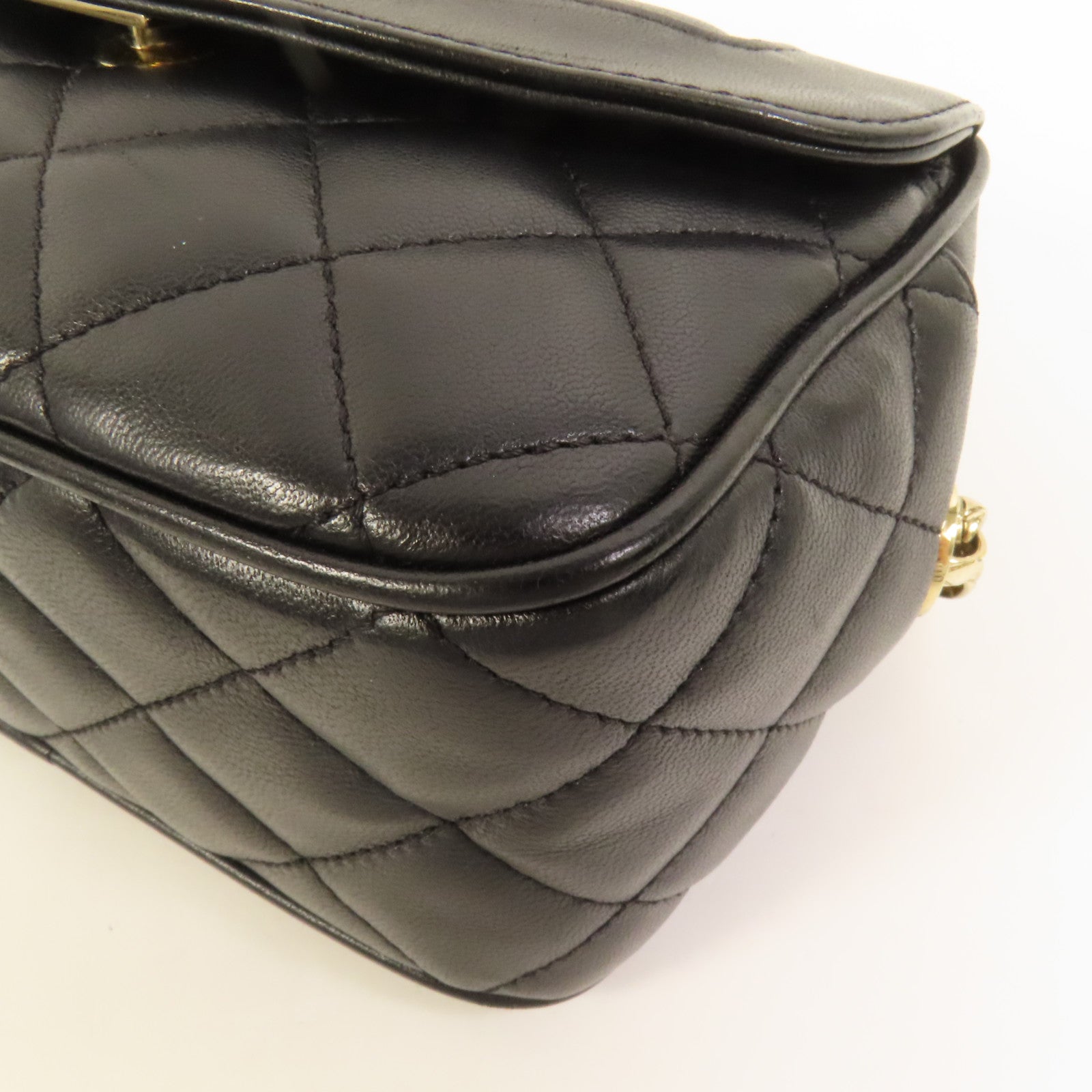 CHANEL 羊皮皮革Chain Shoulder Bag金扣鏈帶肩背袋