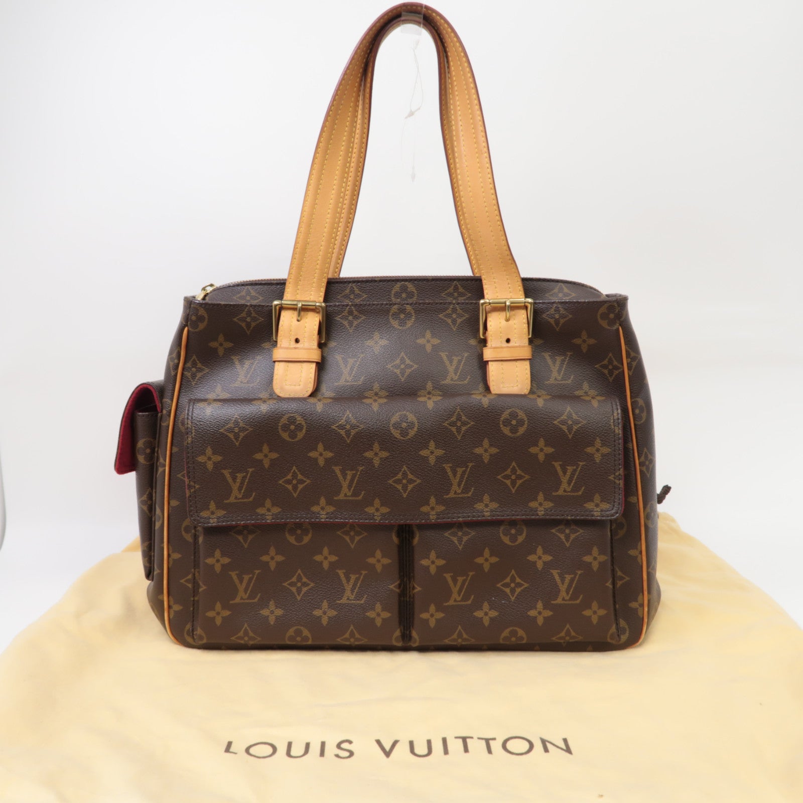 LOUIS VUITTON Monogram Multipli Cite金扣肩背袋啡色