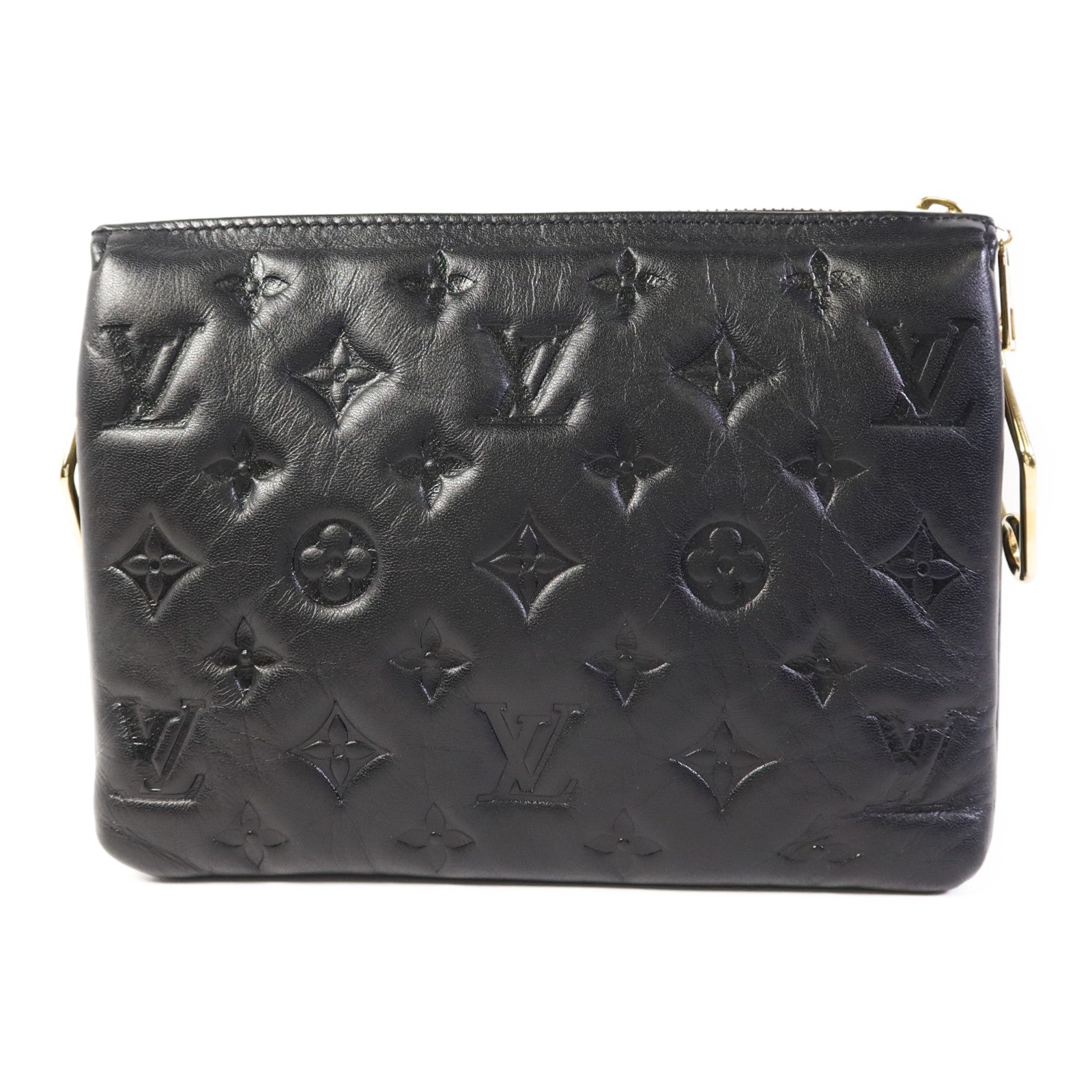 LOUIS VUITTON 【激減優惠】Monogram Embossed Coussin BB金扣鏈帶手挽肩背兩用袋