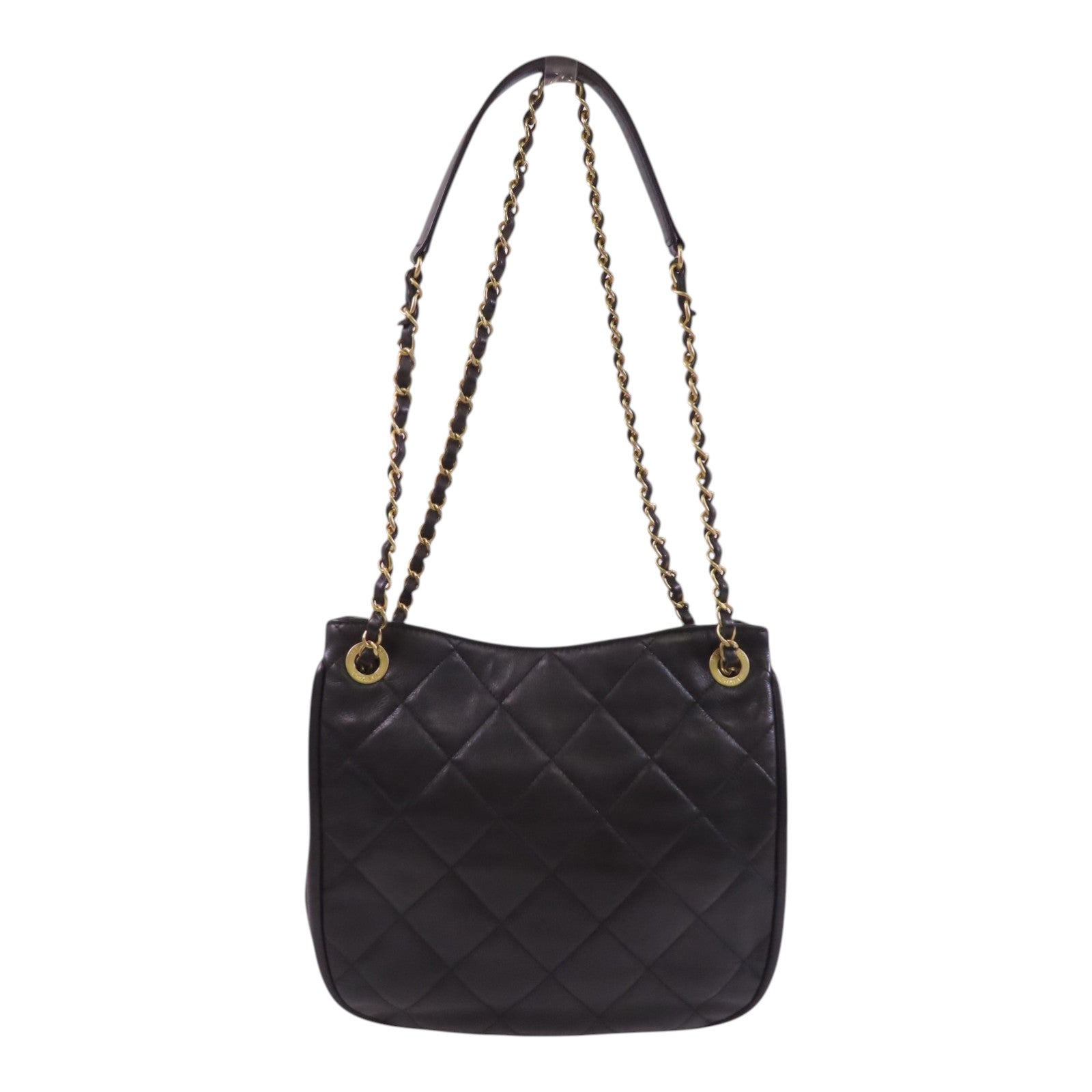CHANEL 牛皮皮革Hobo Bag金扣鏈帶肩背袋
