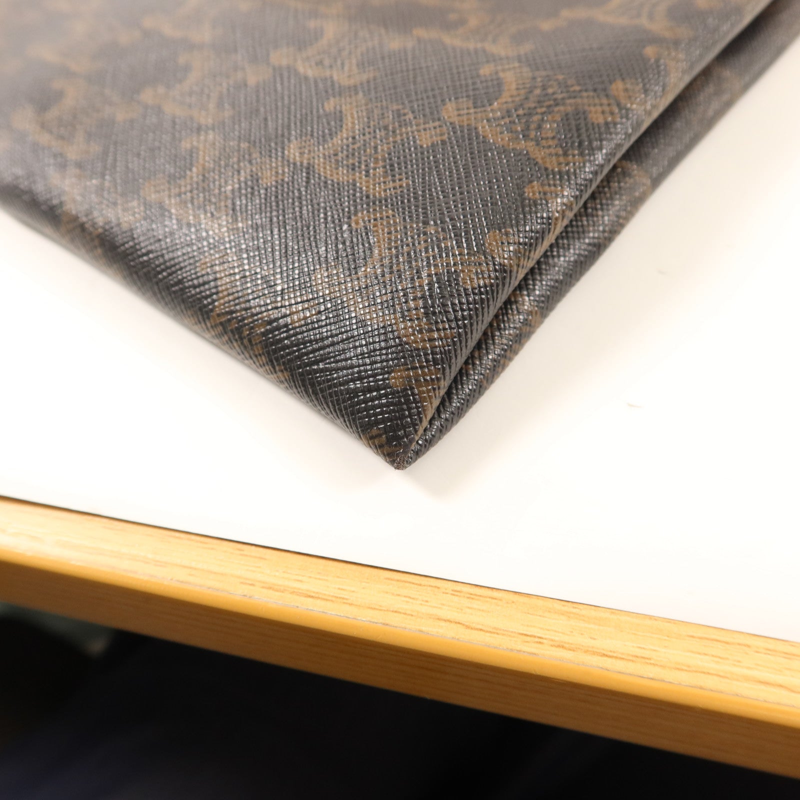 CELINE 塗層帆布Large Flat Shopper金扣手挽袋