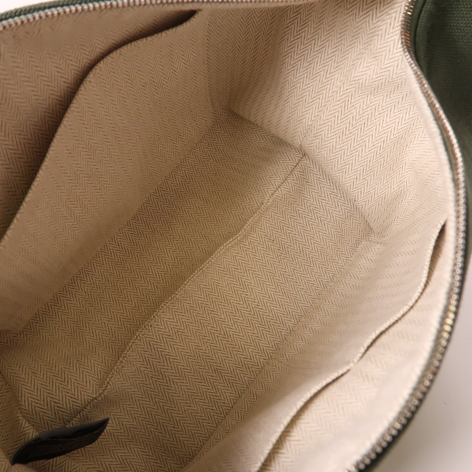 HERMES Toile H Bride a Brac銀扣手挽袋深綠色