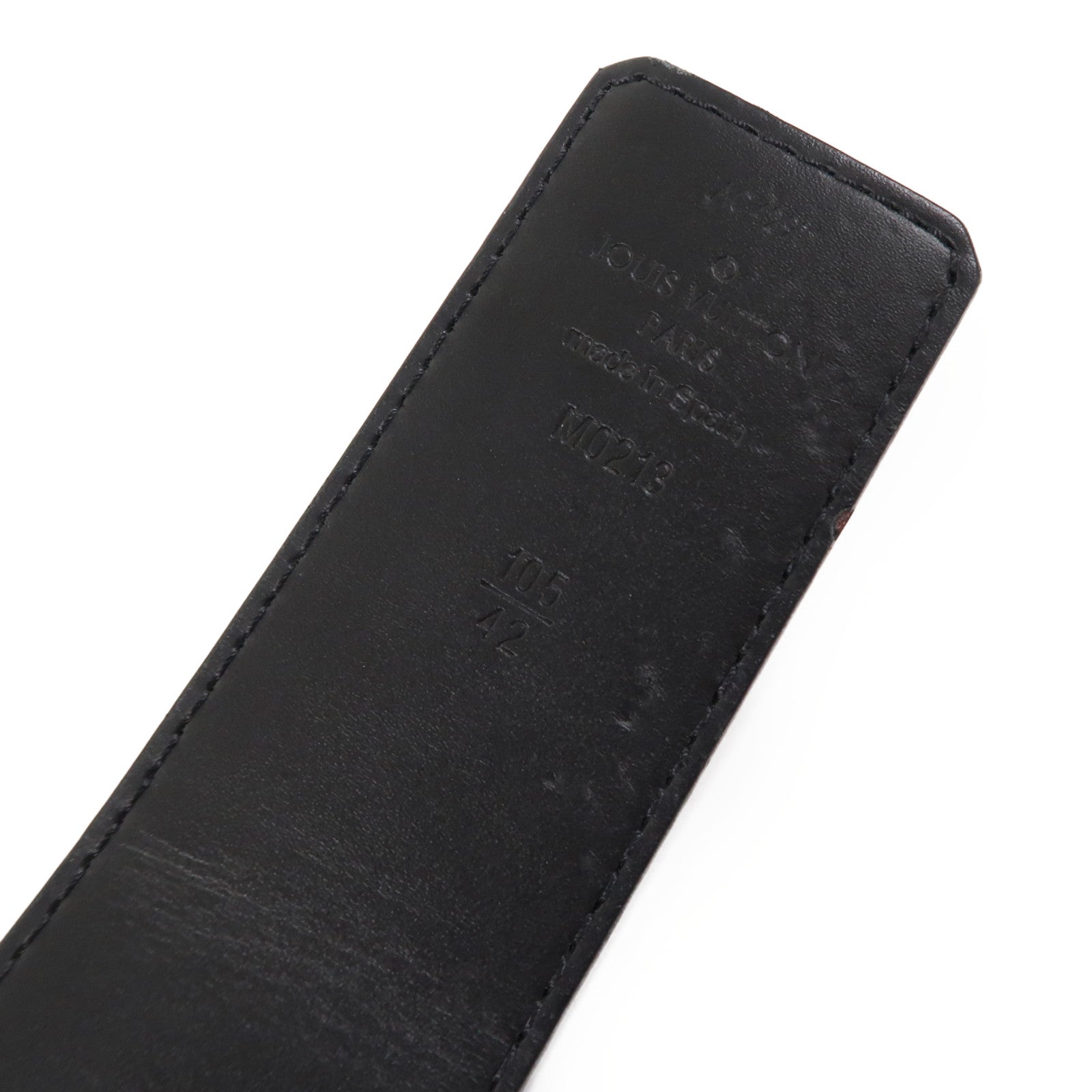 LOUIS VUITTON Damier Graphite Initiales Reversible Belt皮帶黑色/灰色
