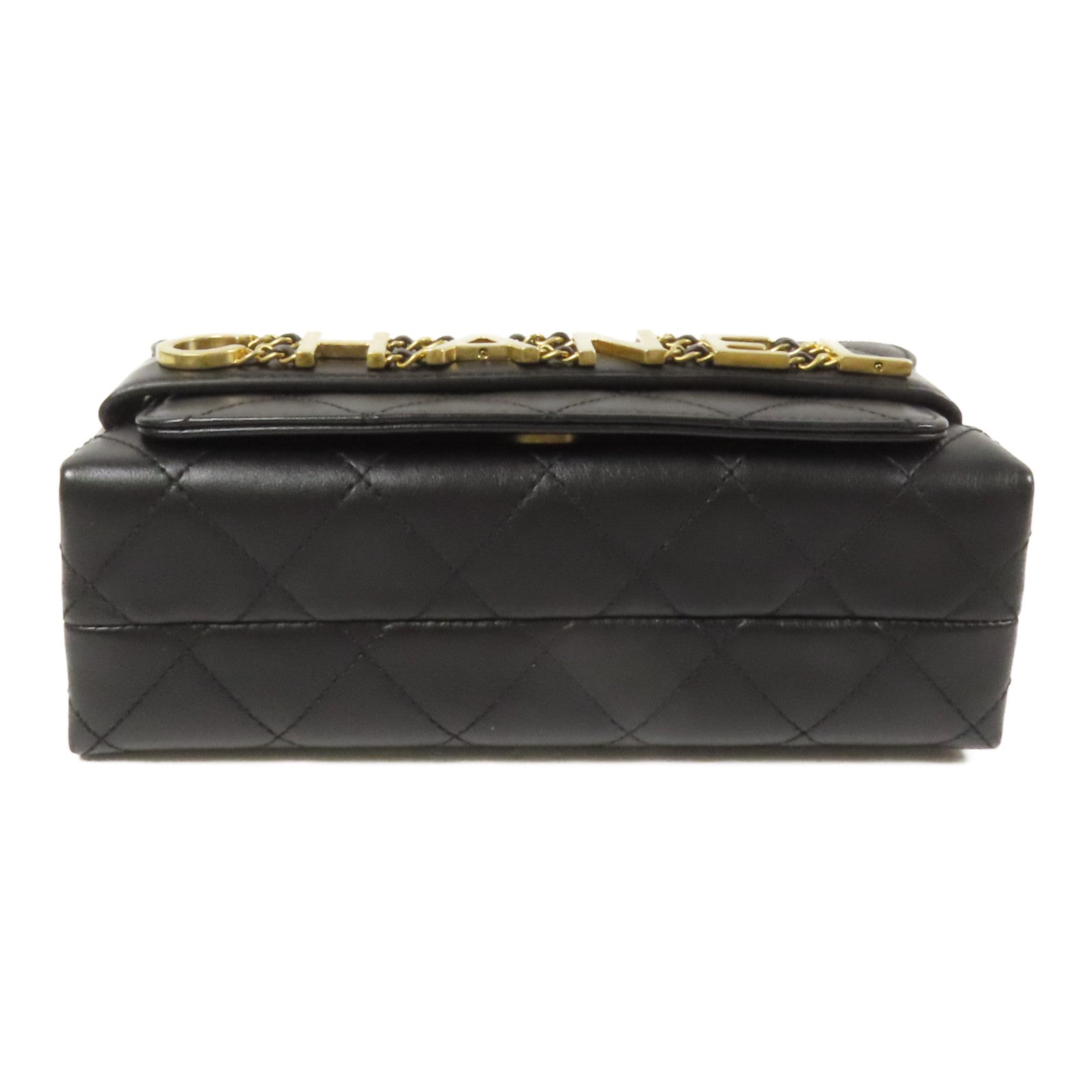 CHANEL 羊皮皮革Chain Shoulder Bag金扣鏈帶肩背袋