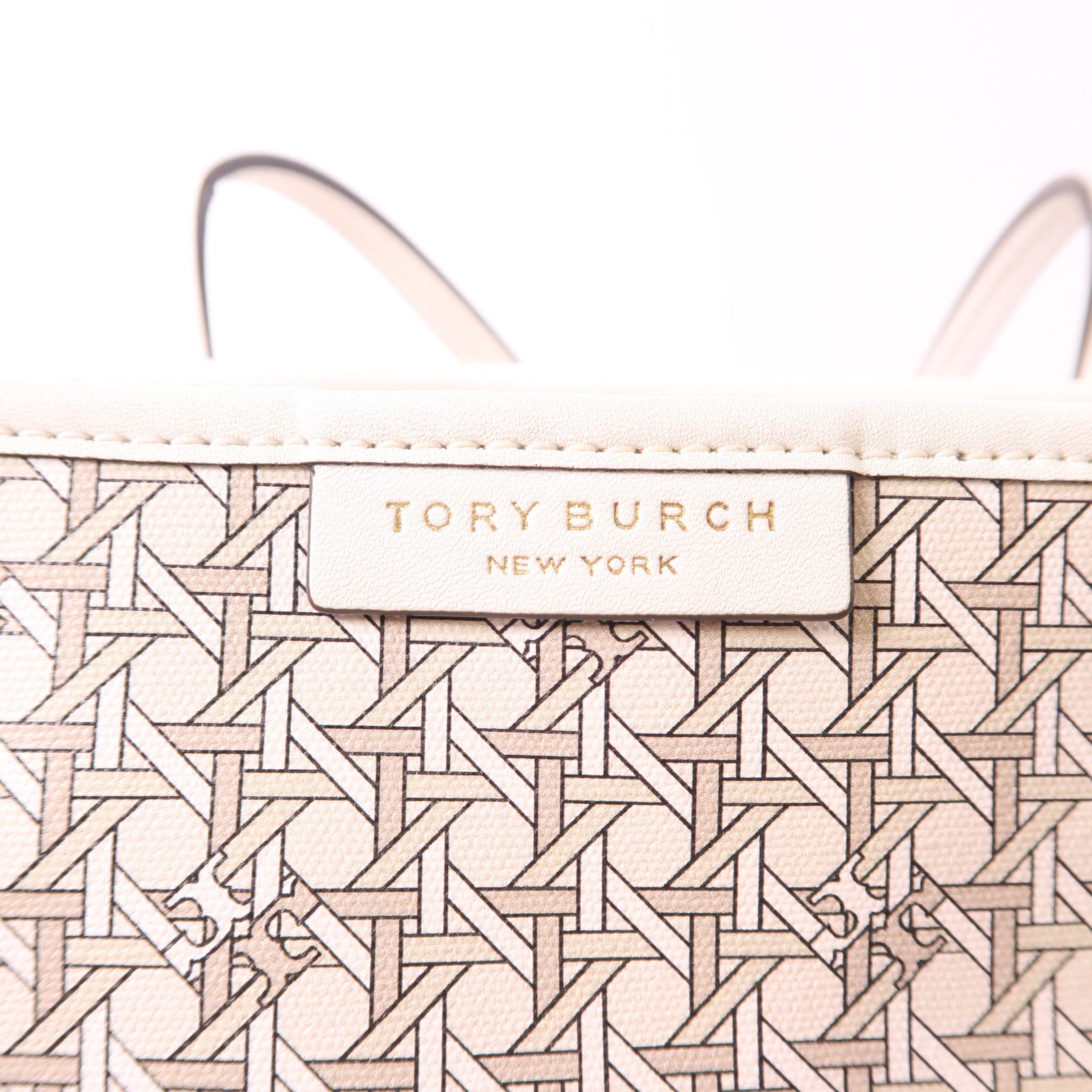 Tory Burch 塗層帆布Tote Bag金扣肩背袋