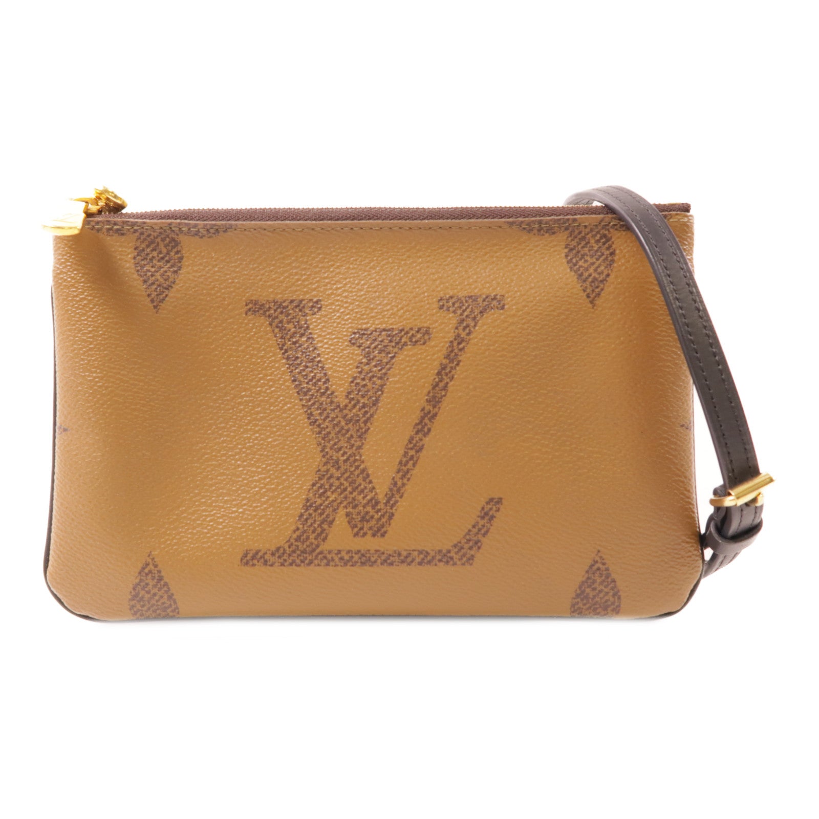 LOUIS VUITTON Monogram Double Zip Pochette金扣肩背袋
