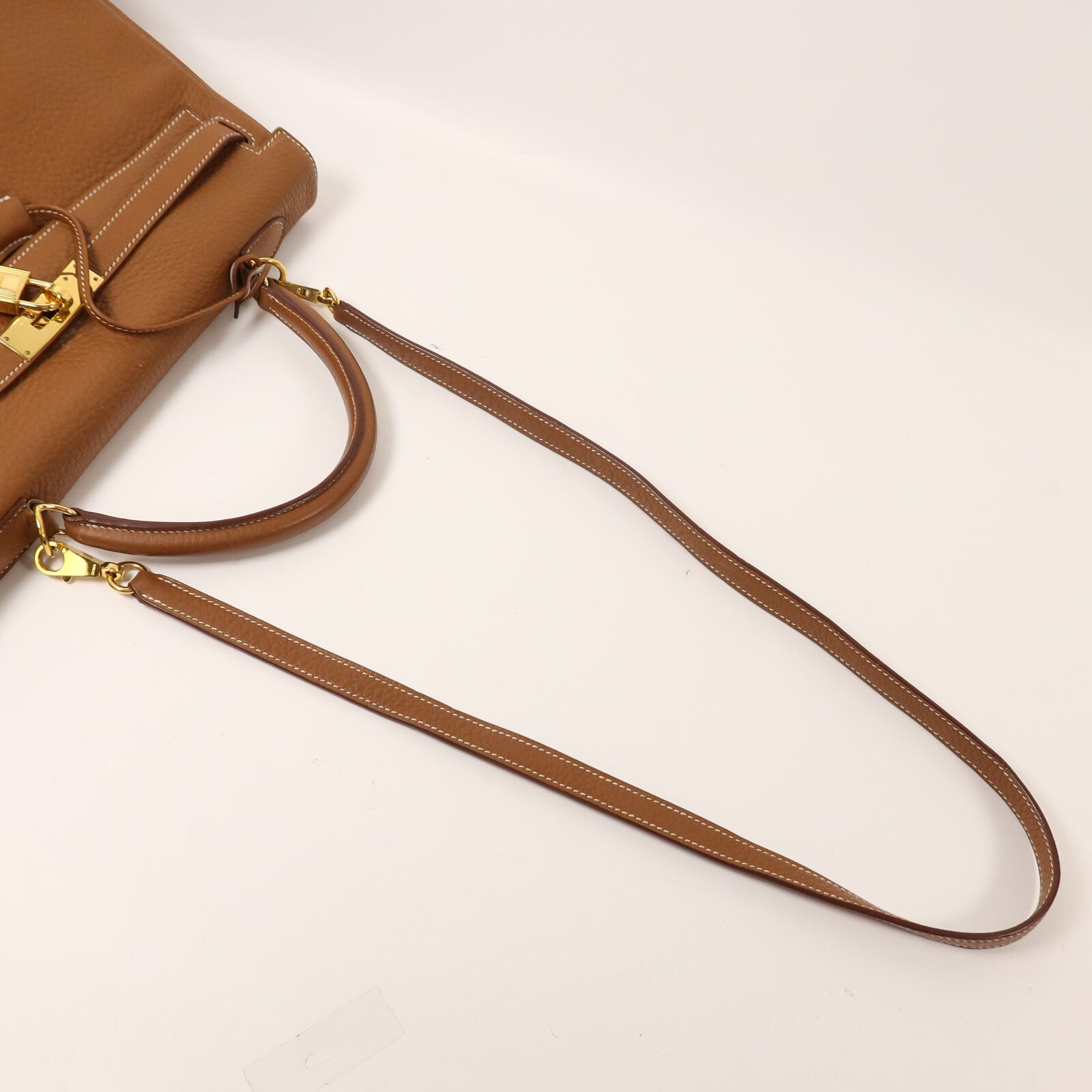 HERMES Togo皮革Kelly 35手挽肩背兩用袋Gold