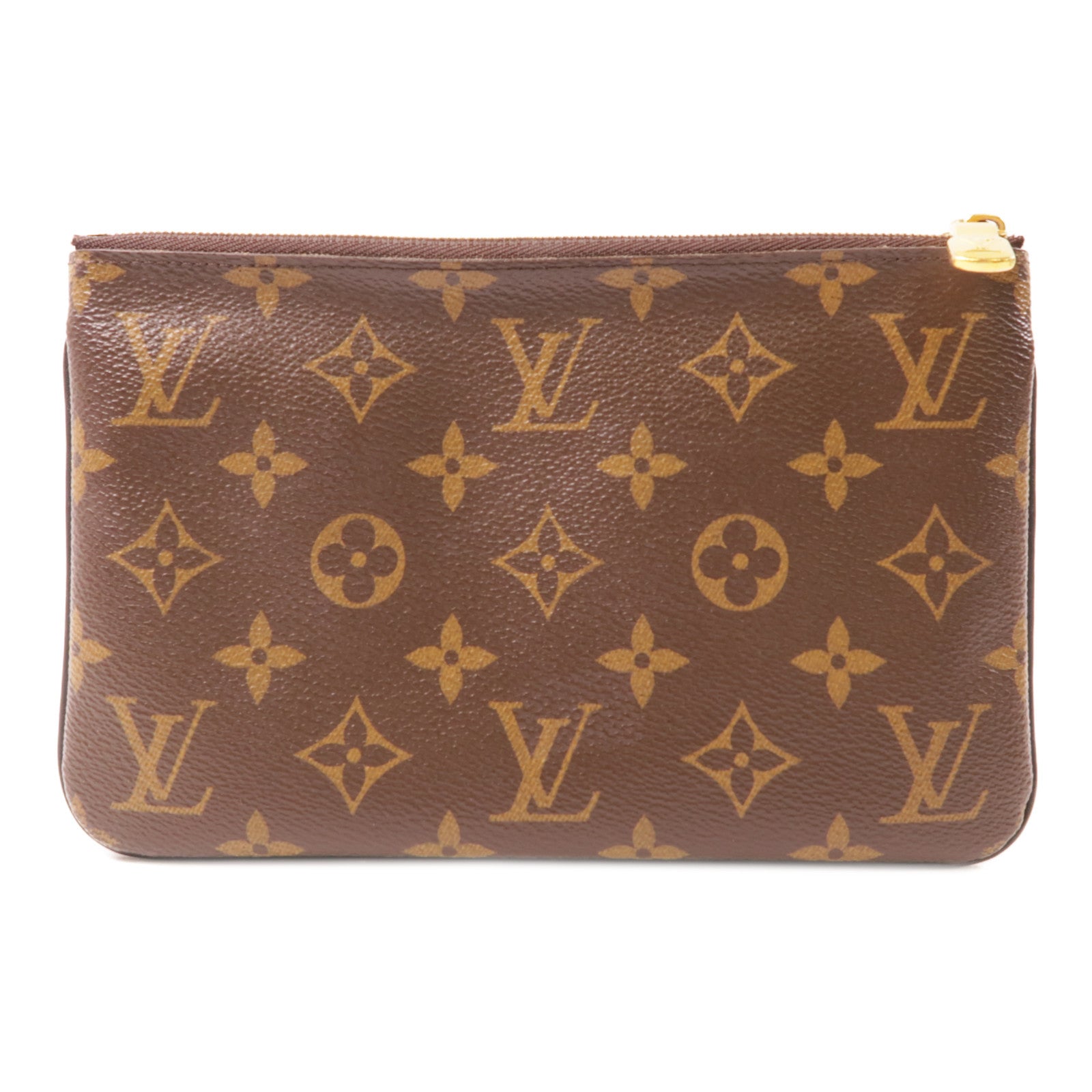 LOUIS VUITTON Monogram Double Zip Pochette金扣肩背袋