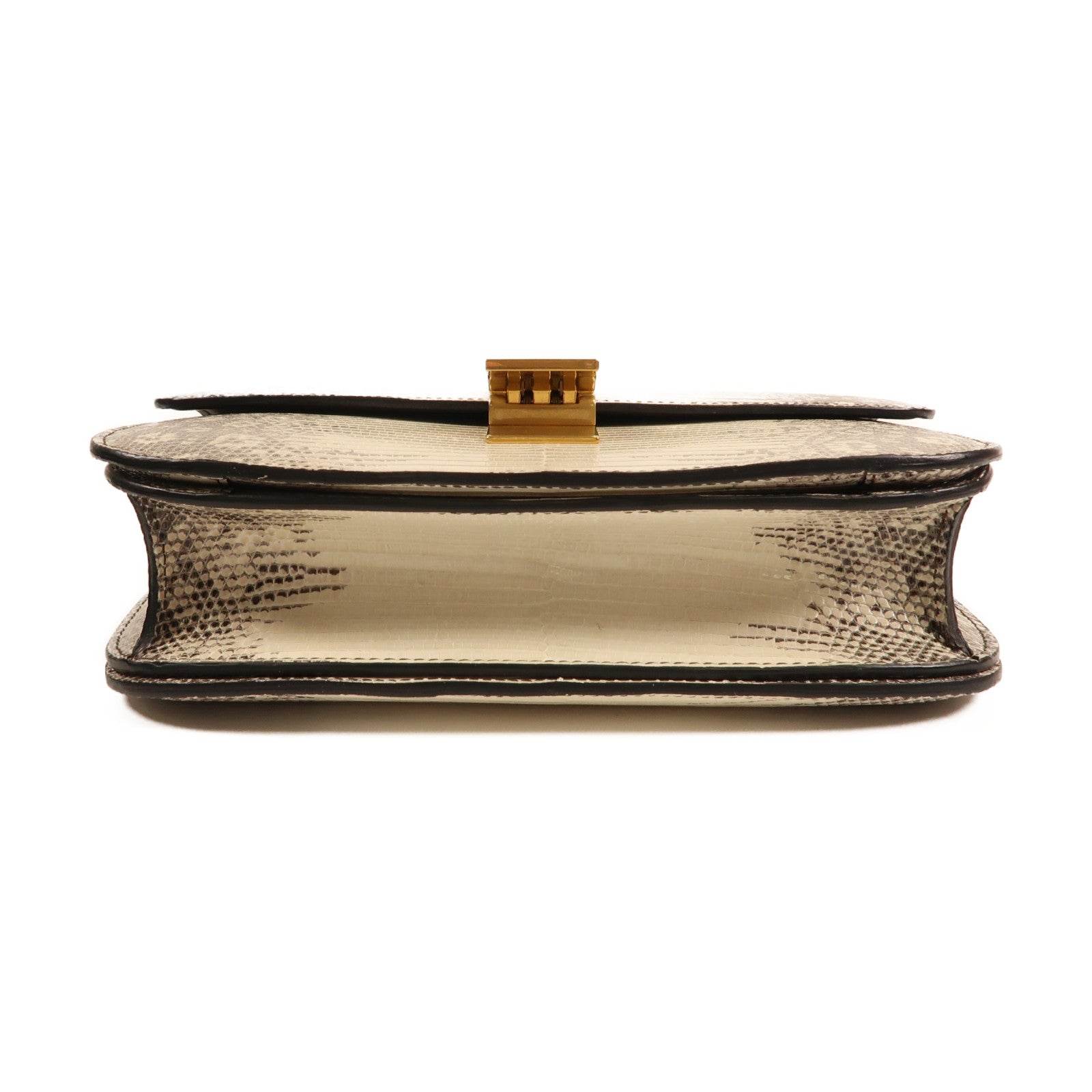 CELINE 蜥蝪皮革Classic Box金扣肩背袋