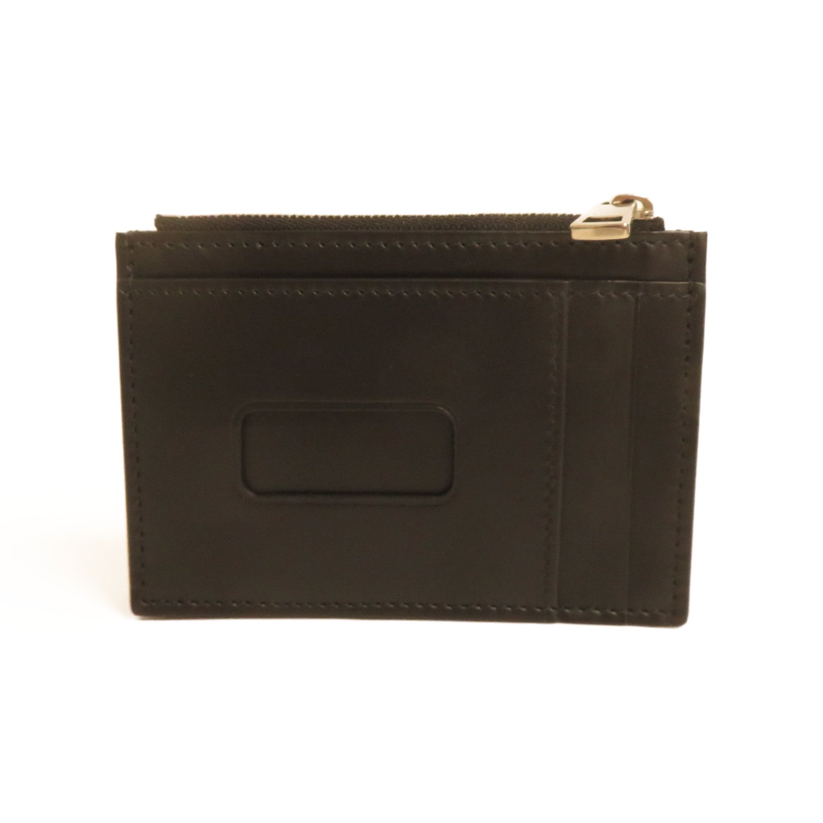 GUCCI 【激減優惠】牛皮皮革Card Case銀扣卡片套黑色