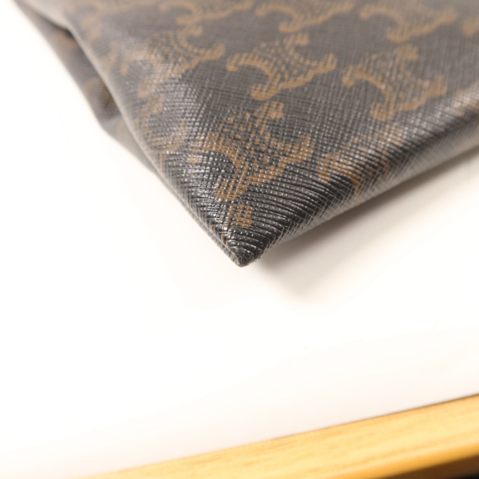 CELINE 塗層帆布Large Flat Shopper金扣手挽袋