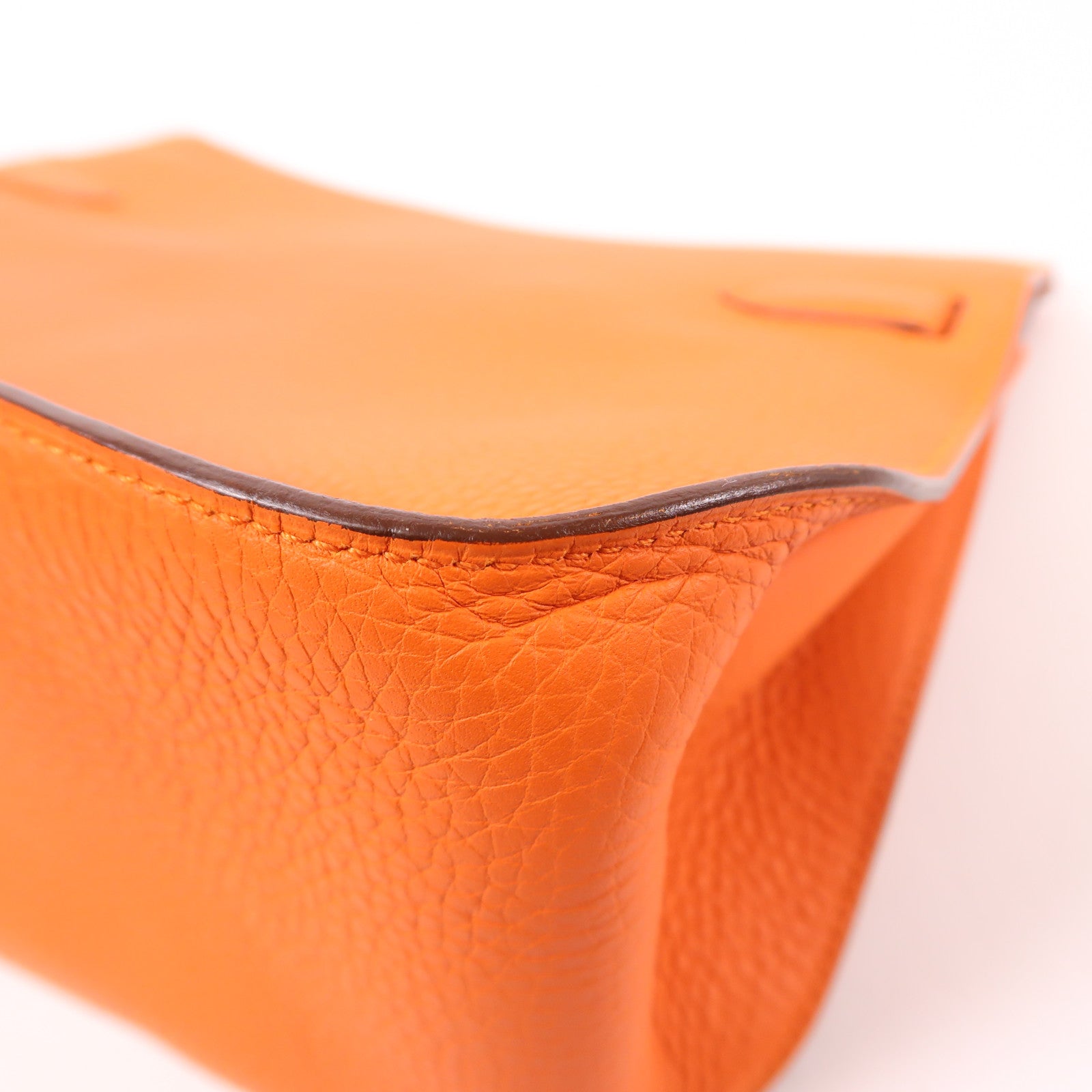 HERMES PHW Jypsiere 28 Shoulder Bag Taurillon Clemence Leather Orange