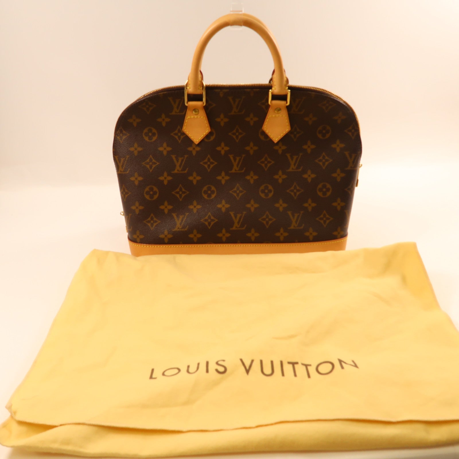 LOUIS VUITTON Monogram Alma PM金扣手挽袋啡色