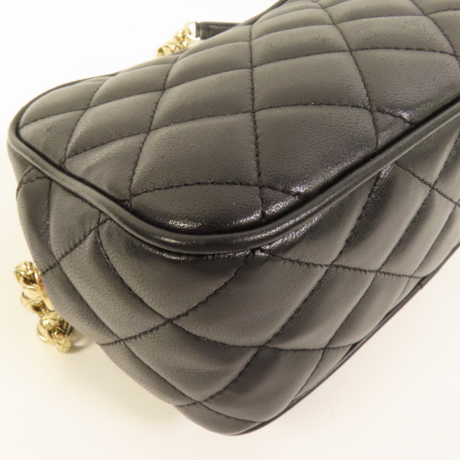CHANEL 羊皮皮革Chain Shoulder Bag金扣鏈帶肩背袋