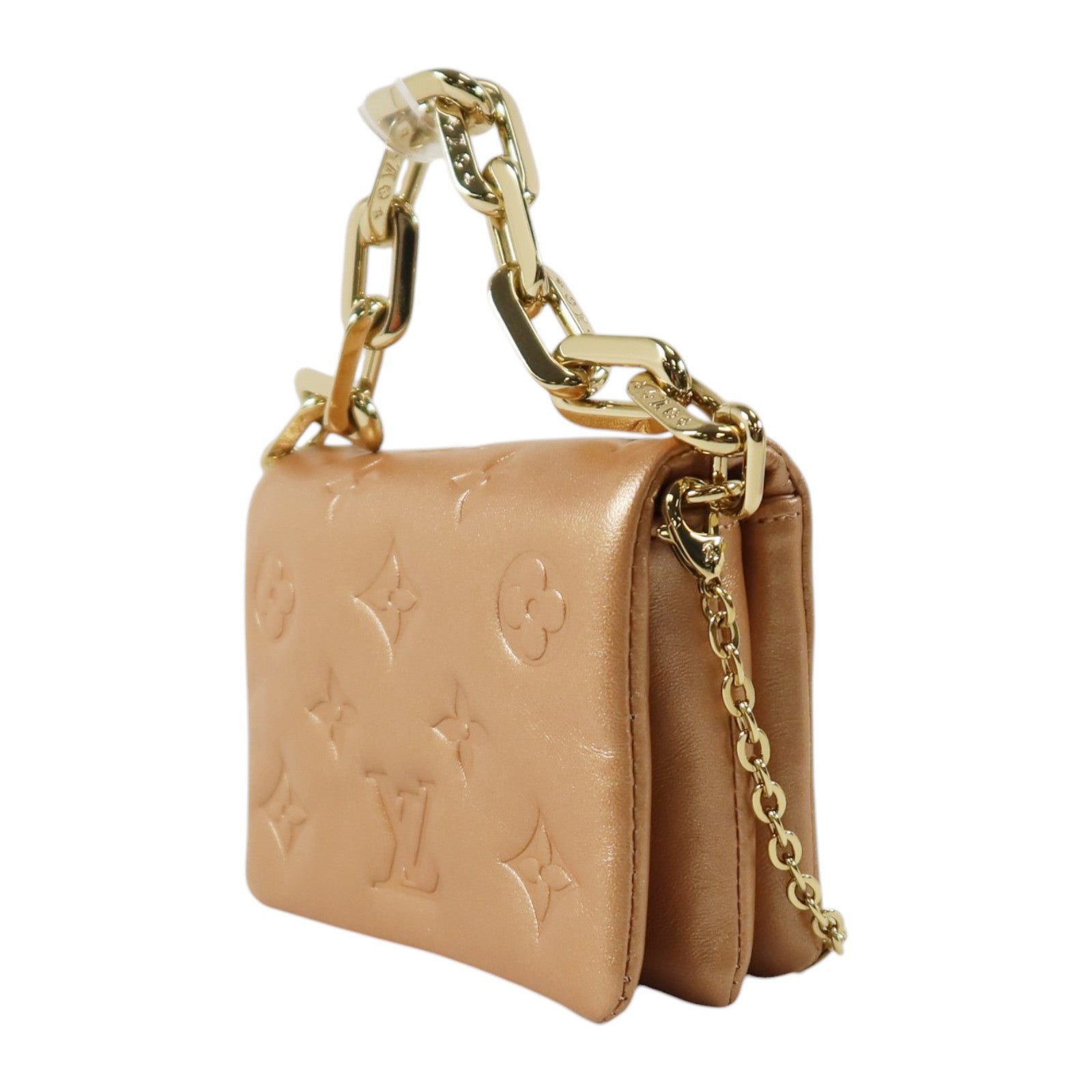 LOUIS VUITTON Monogram Embossed Coussin Belt Bag金扣手挽/腰包兩用袋