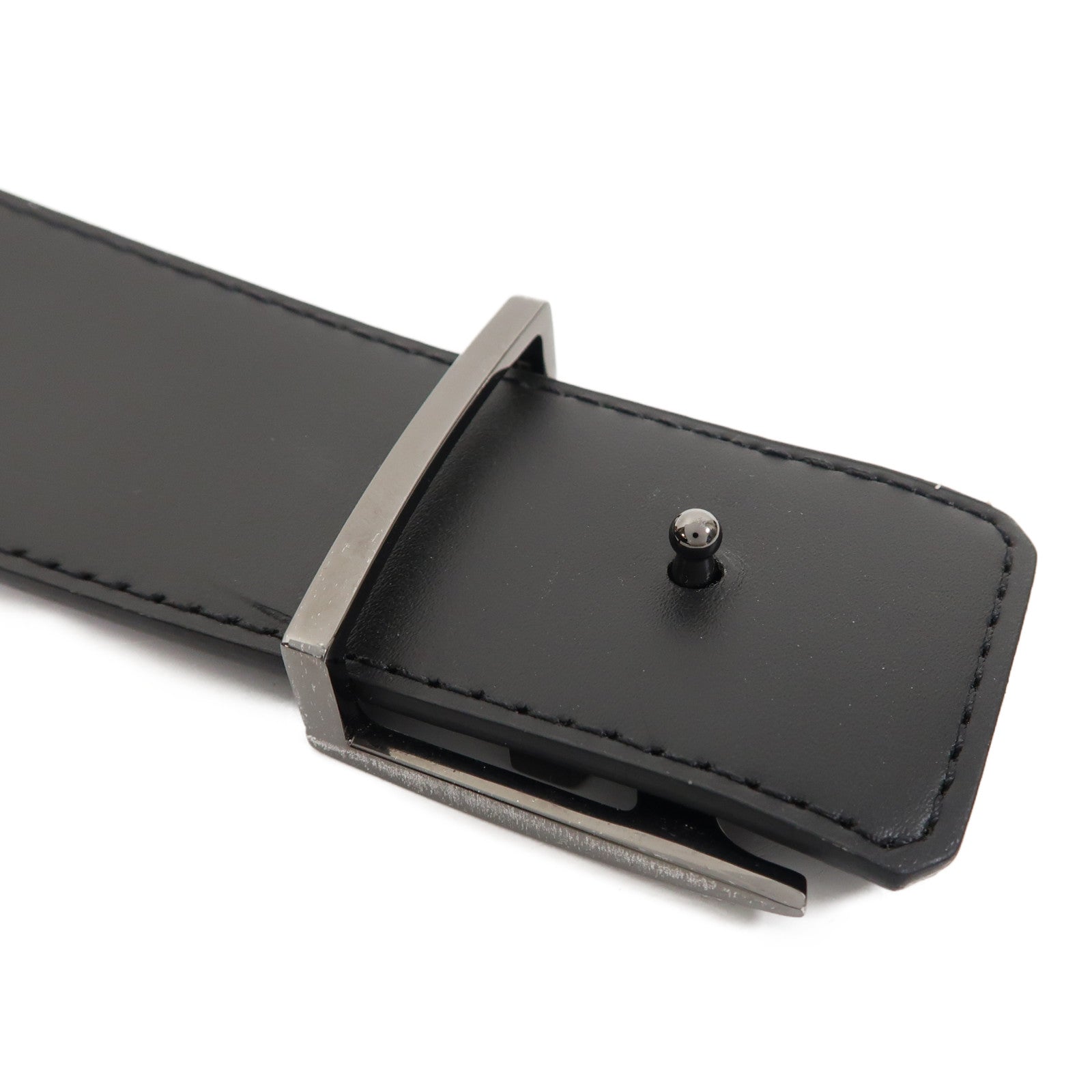 LOUIS VUITTON Damier Graphite Initiales Reversible Belt皮帶黑色/灰色