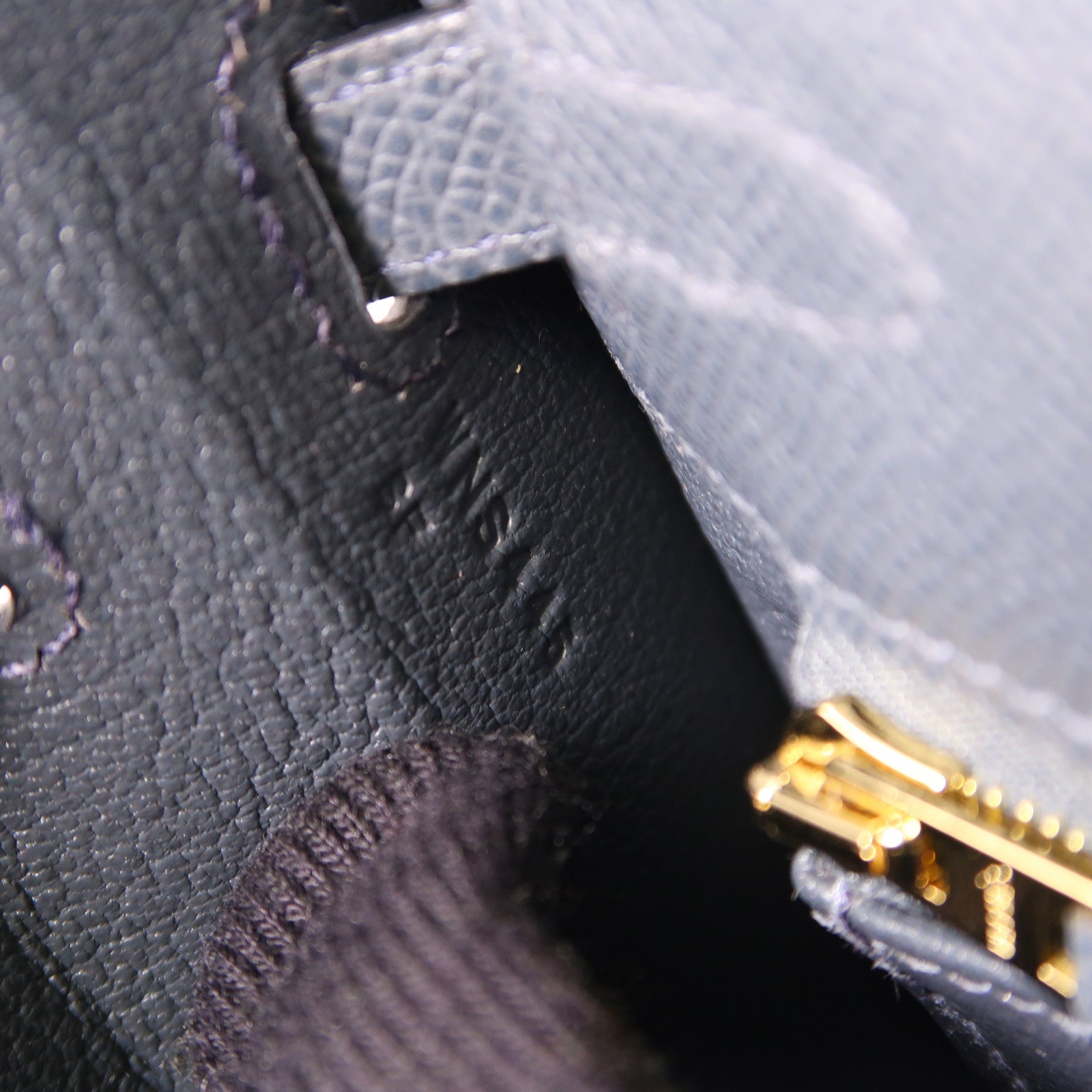 HERMES Epsom皮革Kelly 25金扣手挽肩背兩用袋H0 Gris Misty