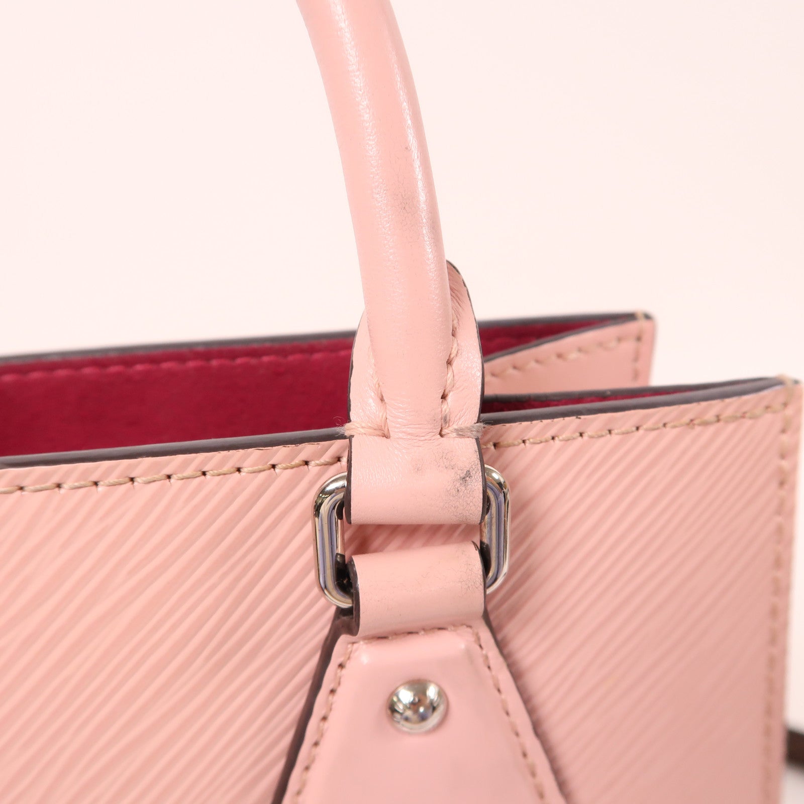LOUIS VUITTON LV SHW Sac Plat BB 2 Way Shoulder Bag M58659 Epi Pink