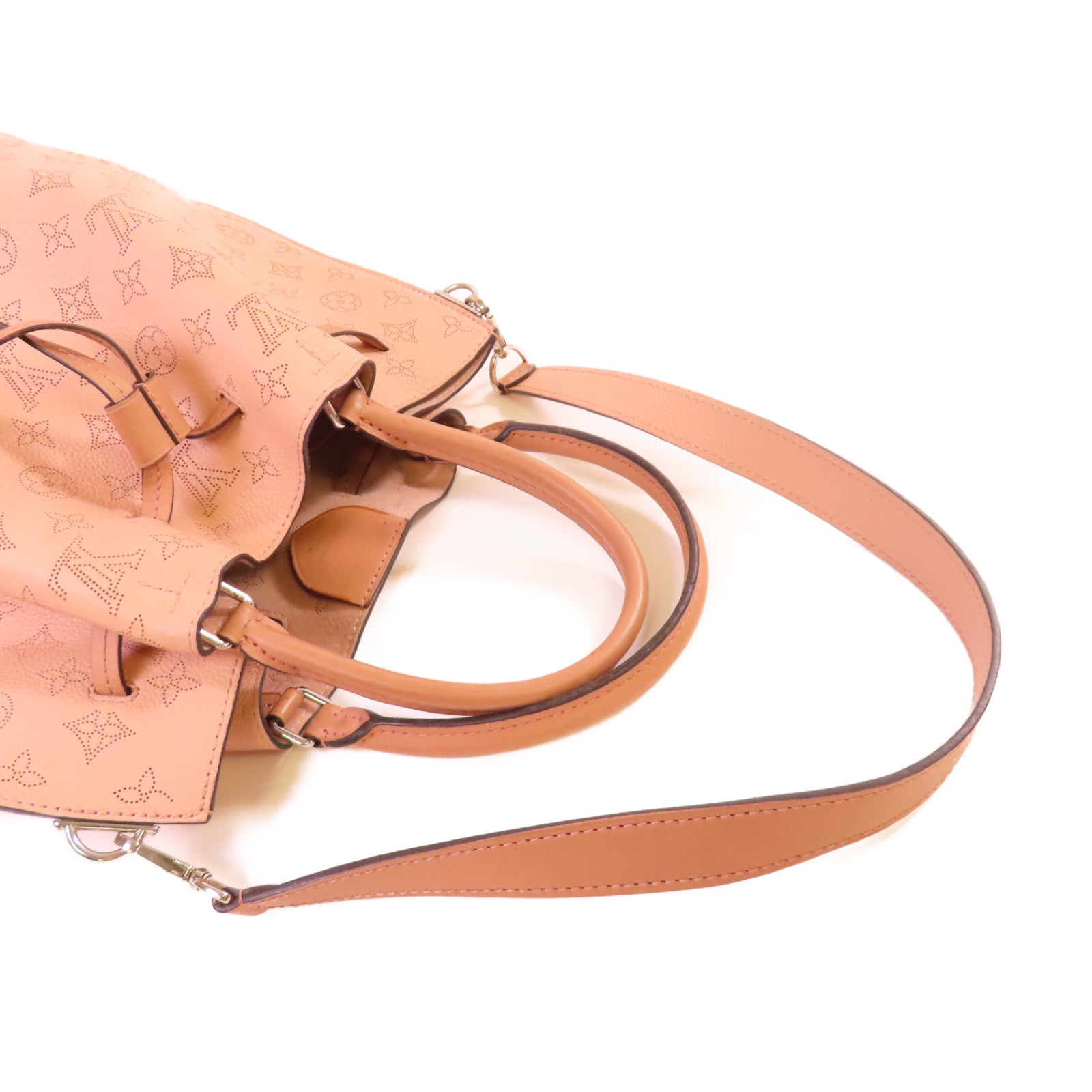 LOUIS VUITTON 【激減優惠】Monogram Mahina Girolata 2Way Bag銀扣手挽肩背兩用袋粉紅色