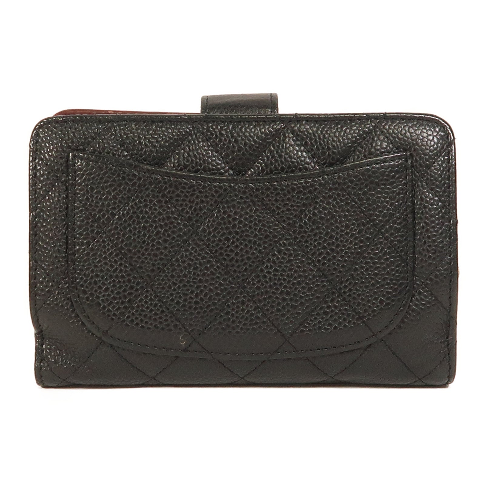 CHANEL 牛皮皮革Wallet金扣錢包