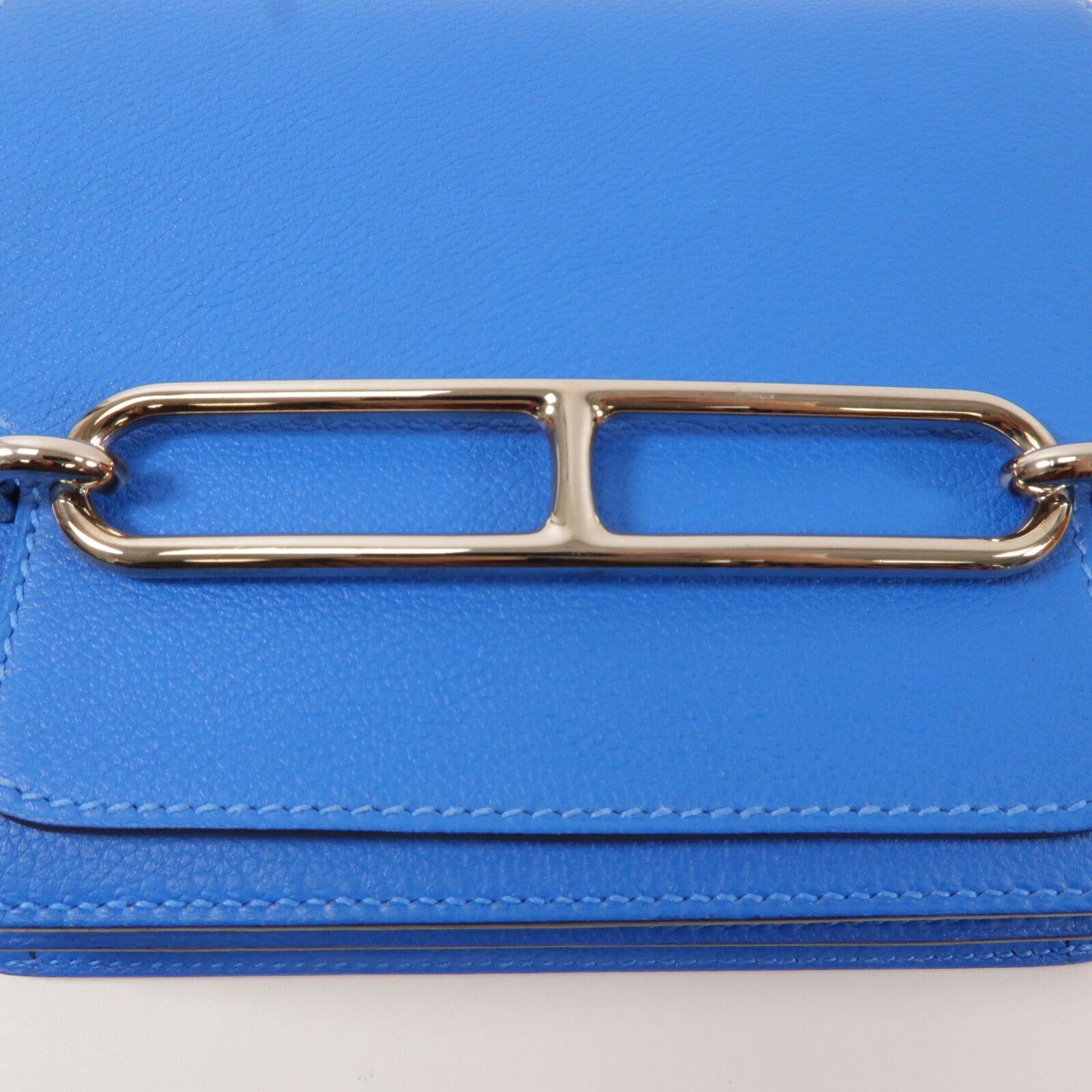 HERMES Evercolor皮革Roulis Mini肩背袋Bleu Hydra