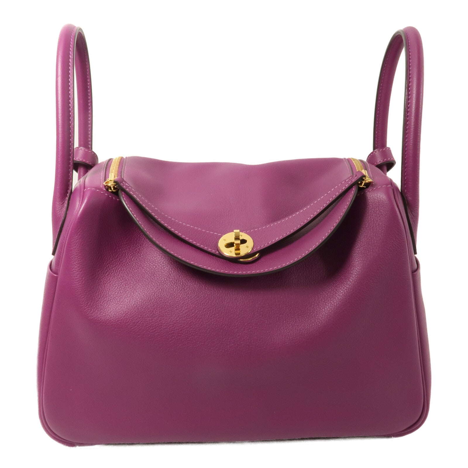 HERMES Evercolor皮革Lindy 30手挽肩背兩用袋Anemone
