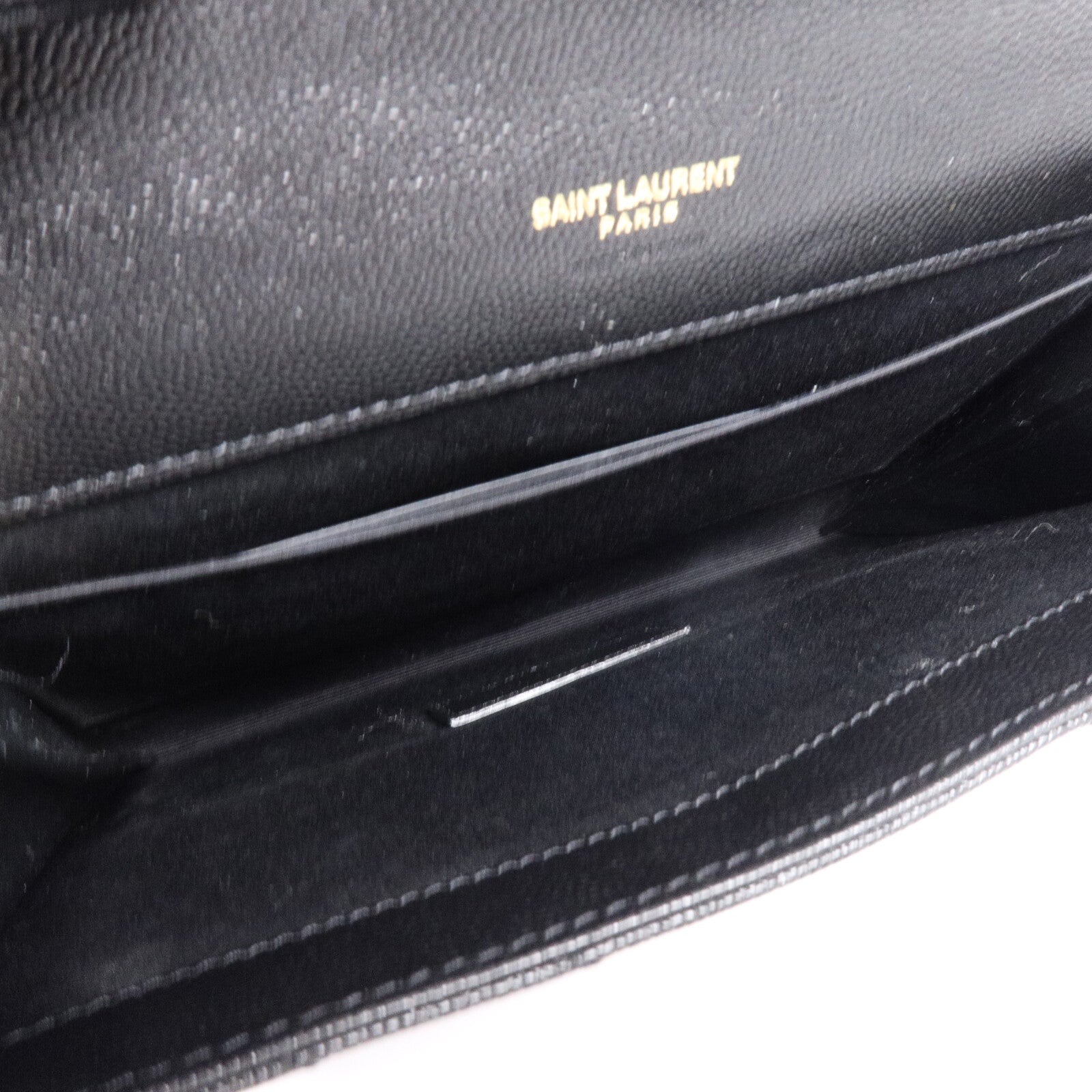 SAINT LAURENT 牛皮皮革Cassandre flap pouch手拿包