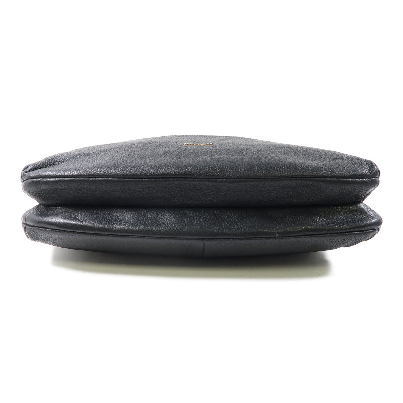 COACH 牛皮皮革Shoulder Bag金扣手挽肩背兩用袋黑色