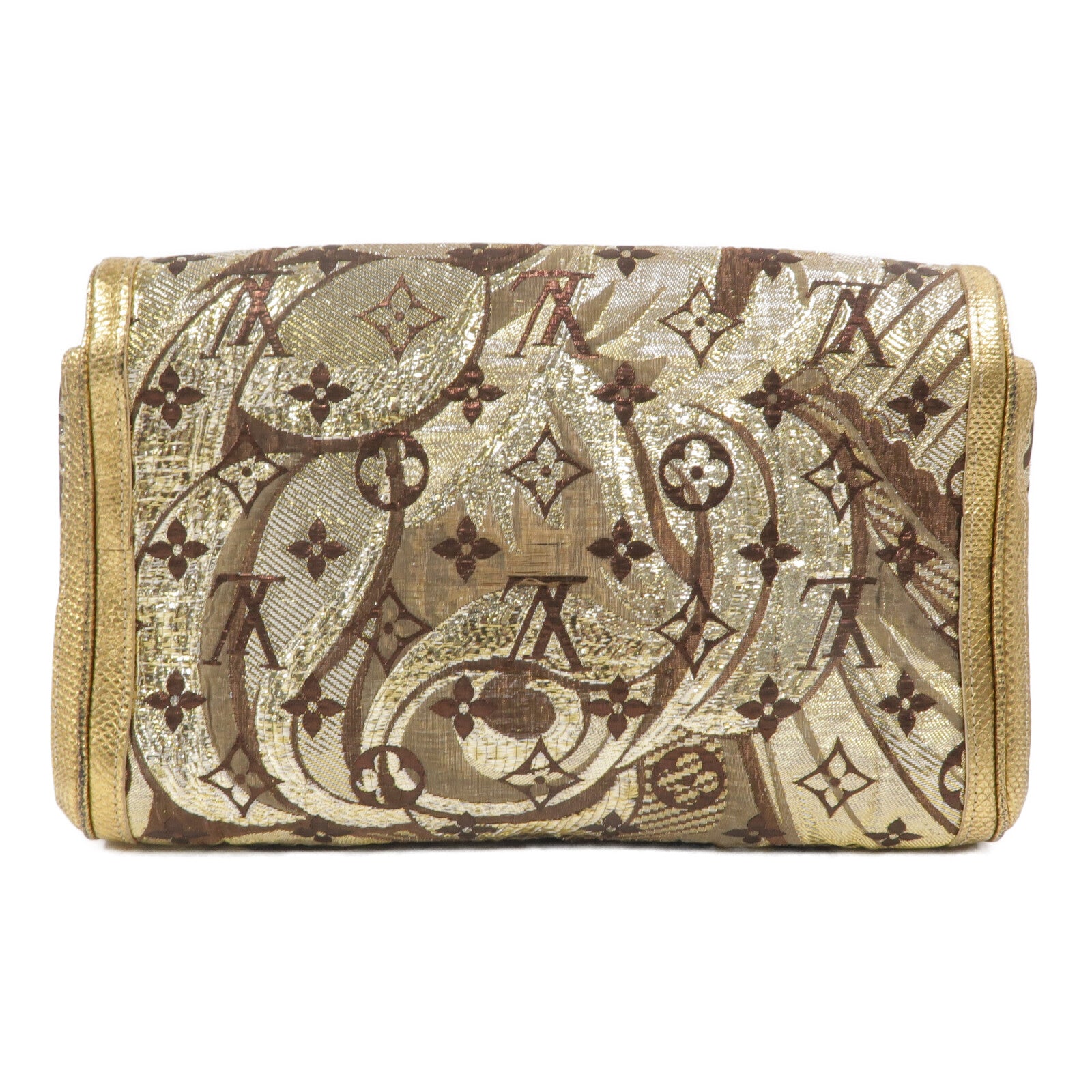 LOUIS VUITTON Metallic Monogram Brocade Thalie Clutch手拿包