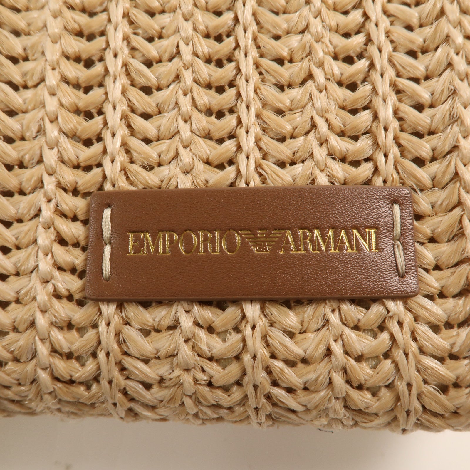 ARMANI 酒椰/皮革2 Way Shoulder金扣手挽肩背兩用袋