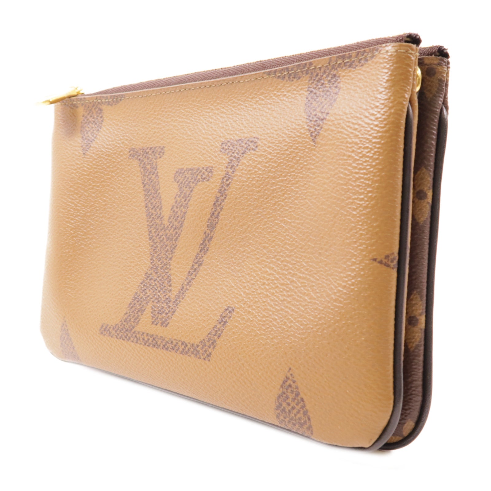 LOUIS VUITTON Monogram Double Zip Pochette金扣肩背袋