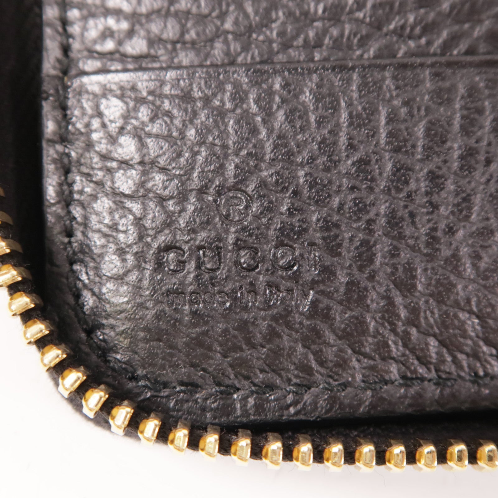 GUCCI GG GHW Long Wallet 354497 Calfskin Leather Black