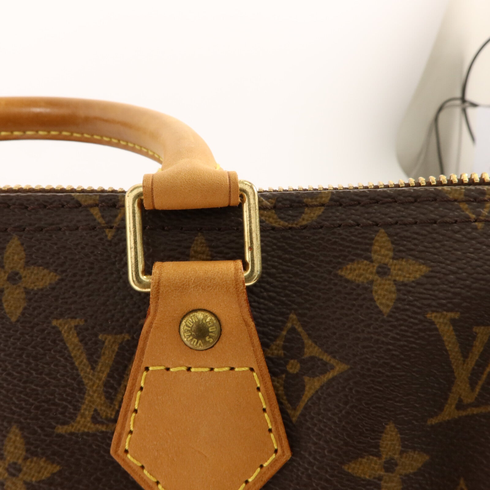 LOUIS VUITTON Monogram Speedy 35金扣手挽袋
