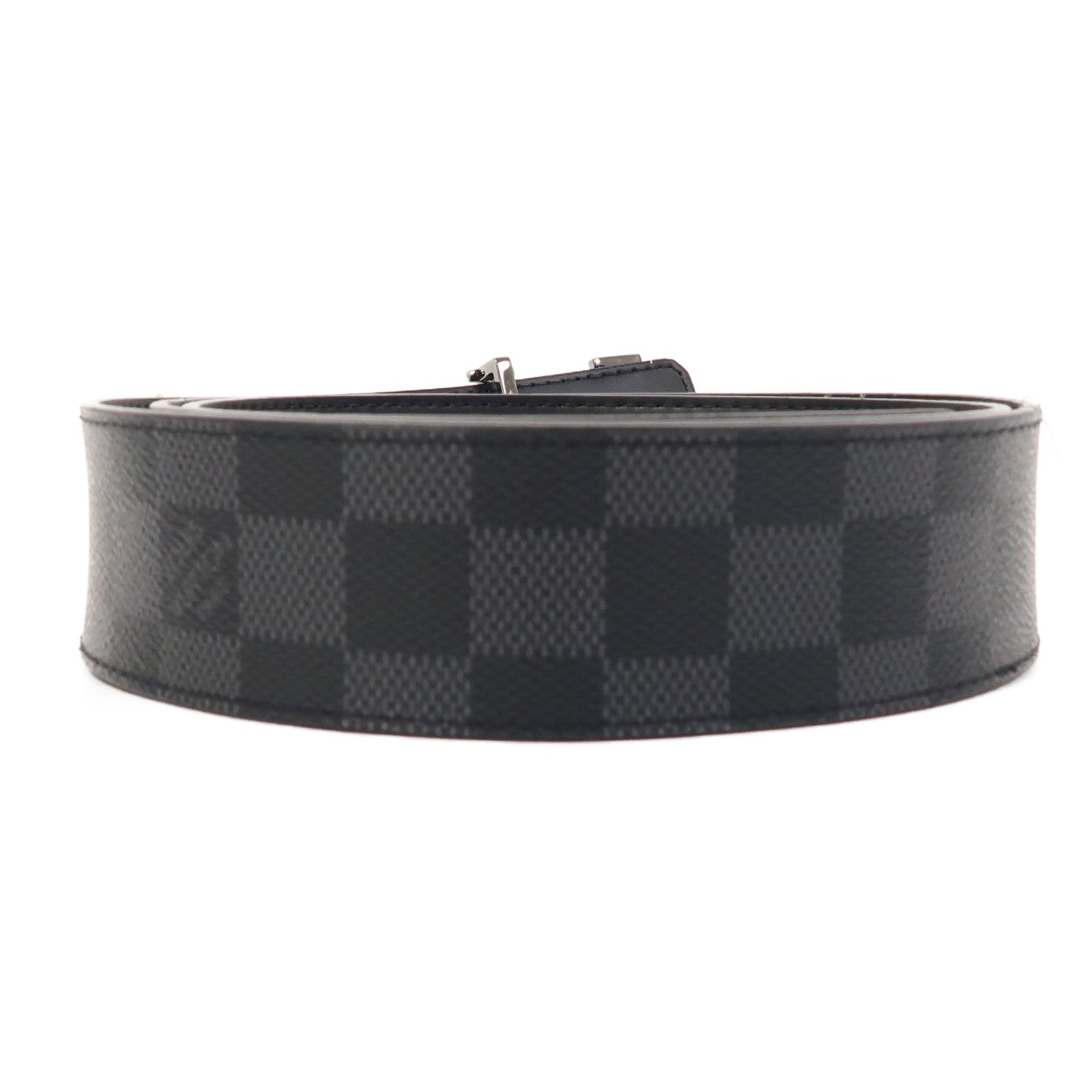 LOUIS VUITTON Damier Graphite Initiales Reversible Belt皮帶黑色/灰色