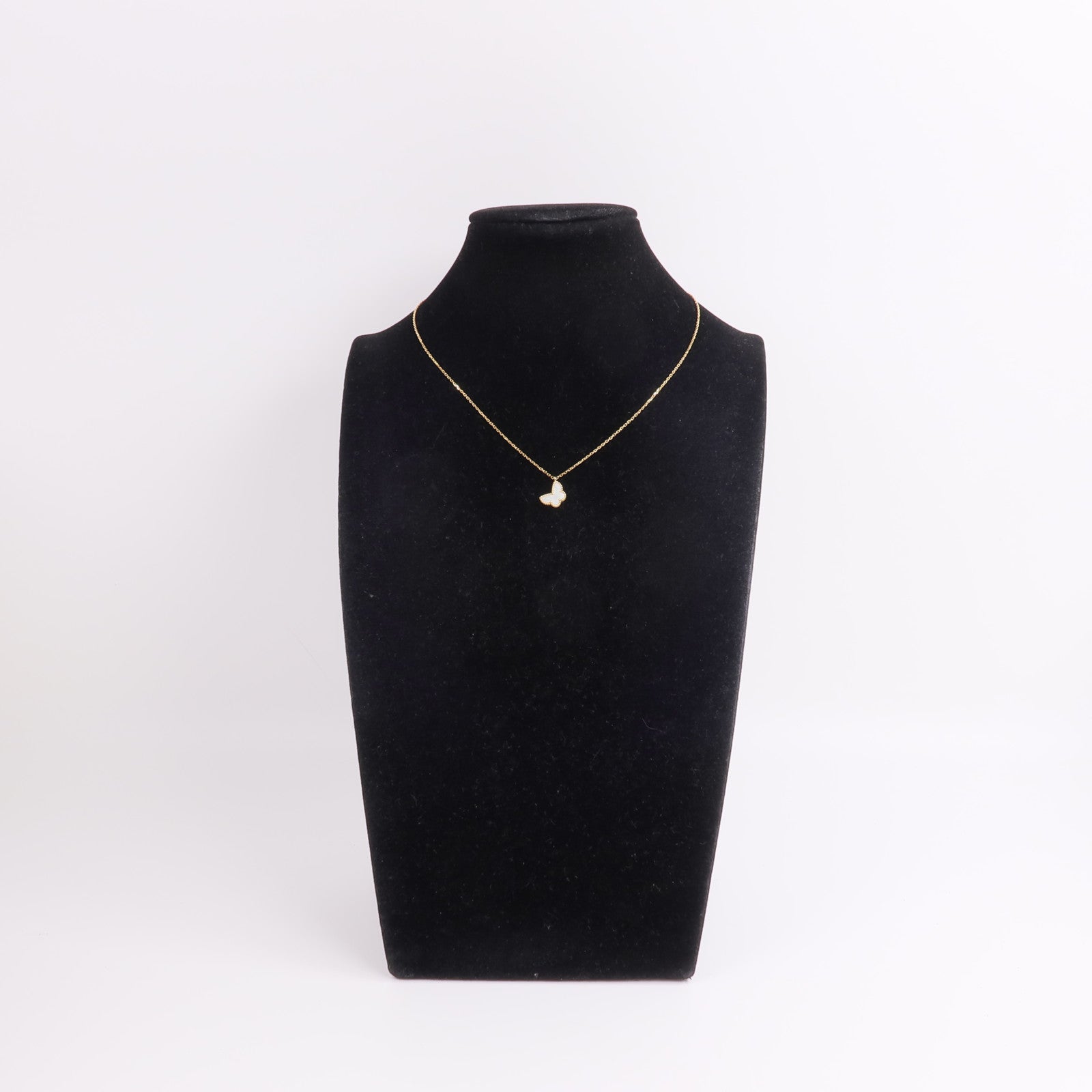 Van Cleef & Arpels 18K黃金Sweet Butterflies珍珠母貝項鍊