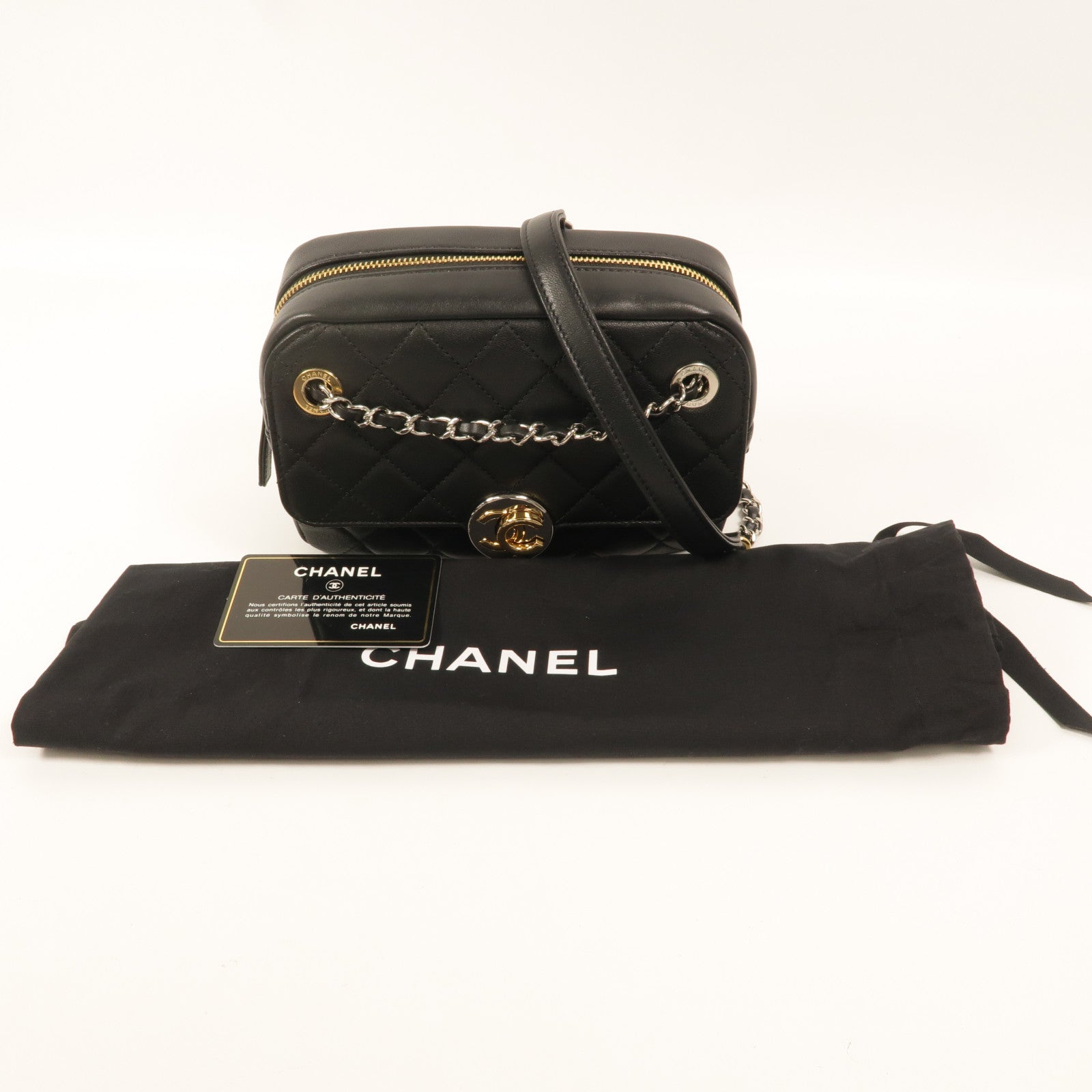 CHANEL 牛皮皮革Shoulder Bag鏈帶肩背袋