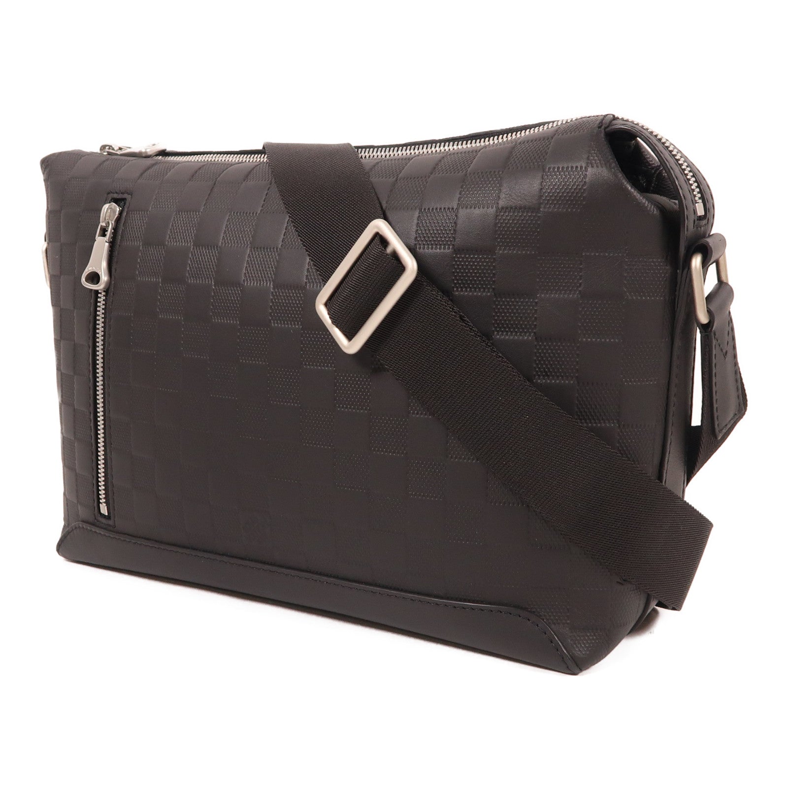 LOUIS VUITTON Damier Infini Discovery Messenger PM銀扣斜挎包