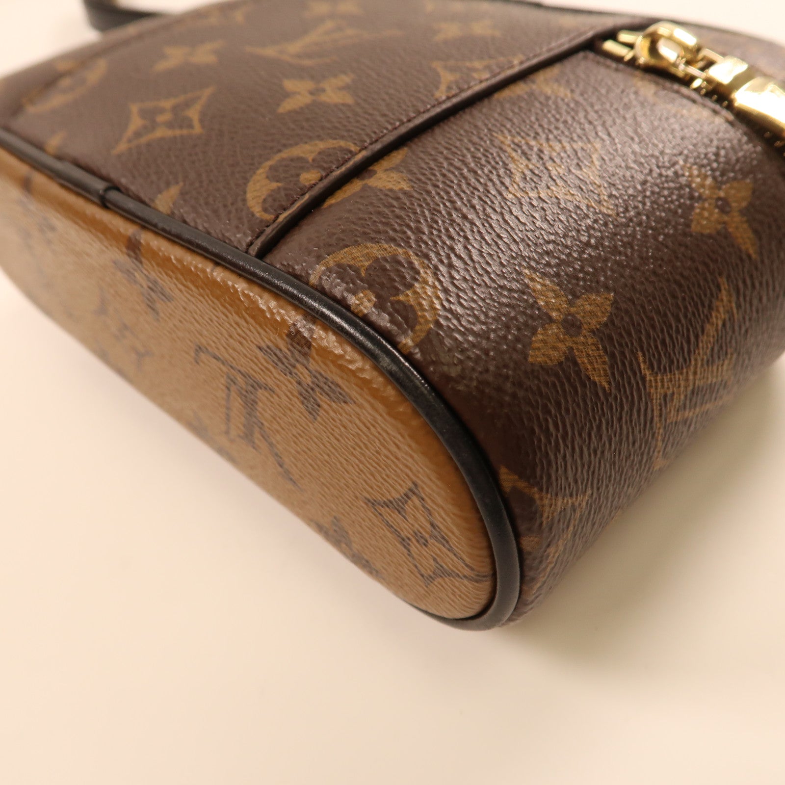 LOUIS VUITTON Monogram Reverse Vanity PM金扣手挽肩背兩用袋啡色